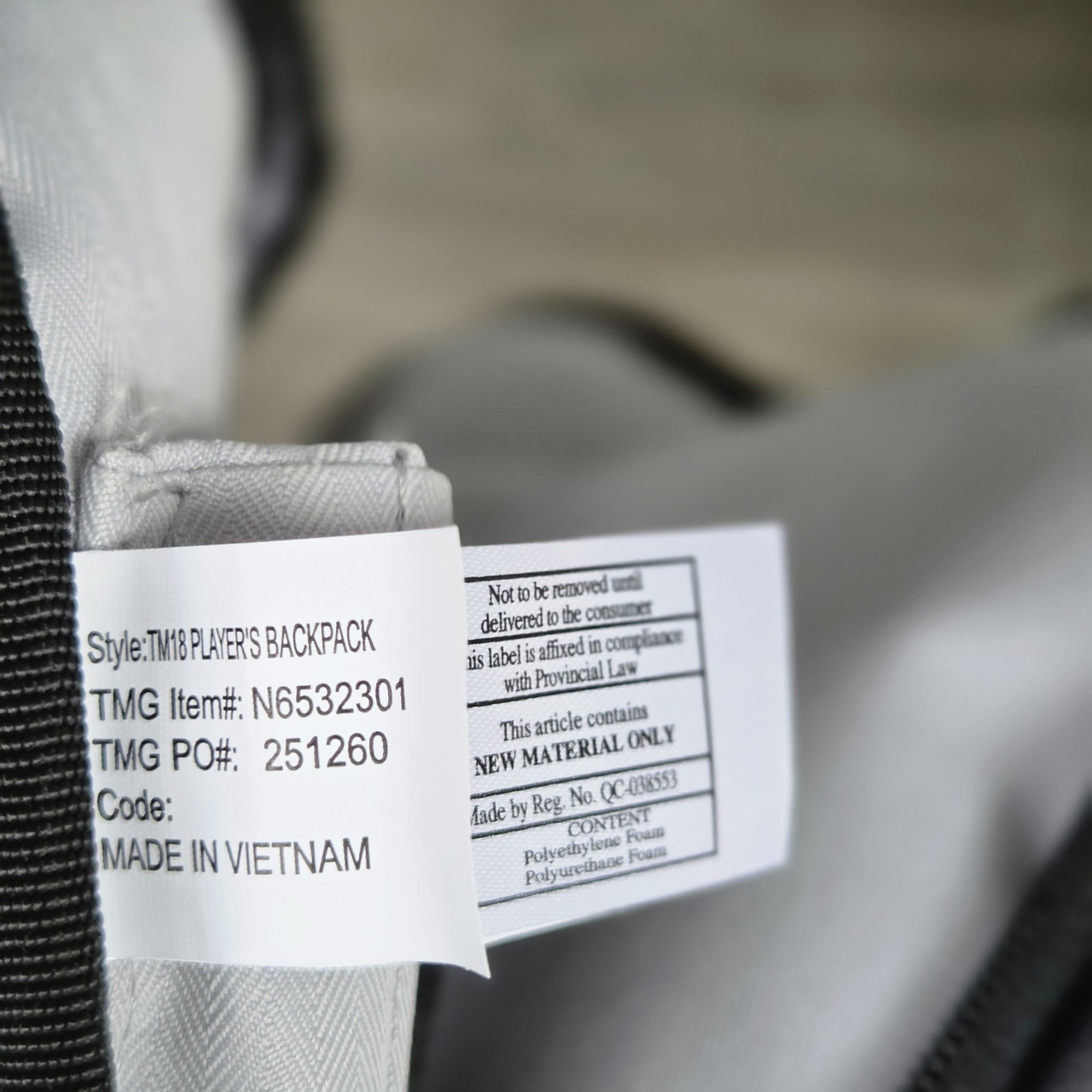 TaylorMade TM18 Staff Pro Performance Backpack / Laptop Slot Black Padded
