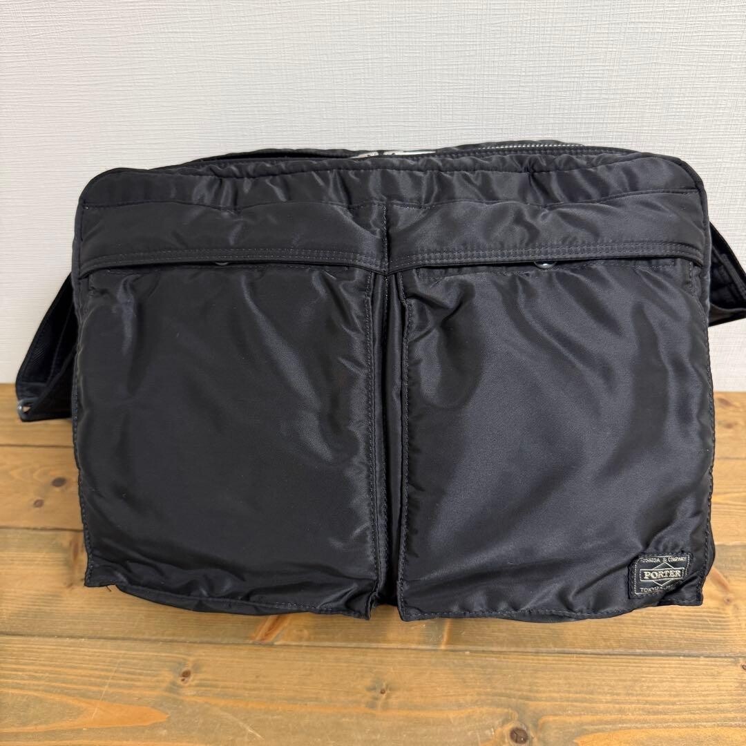 Porter Tanker XL 2 Way Shoulder Bag Black 2 Compartment A4 622-77137