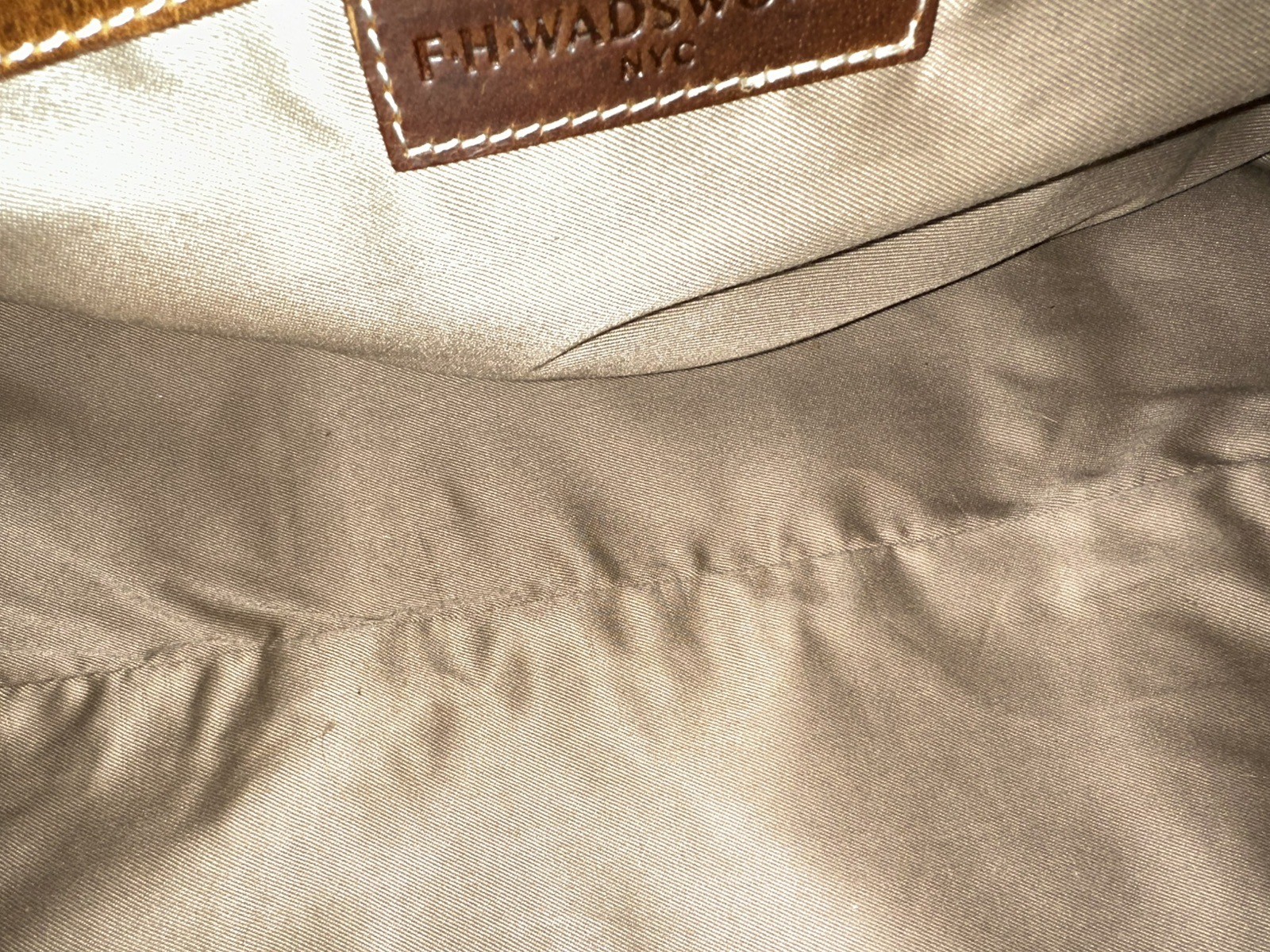 F.H. Wadsworth Weekender Duffel Bag Bottoms Up Invitational Brown Canvas READ