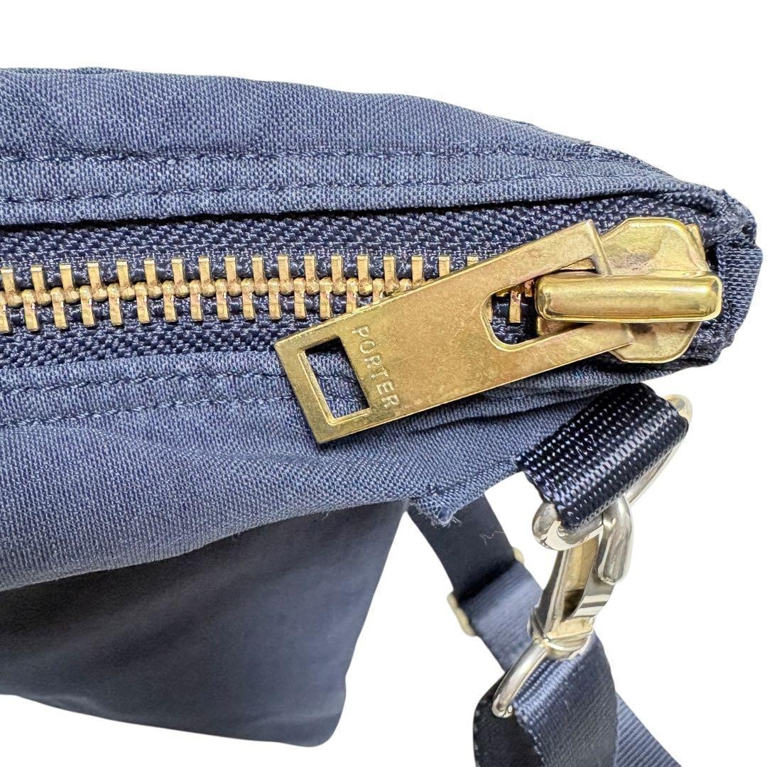 Authentic PORTER DRAFT Yoshida Shoulder Bag Nylon Navy 34cm Damaged Model