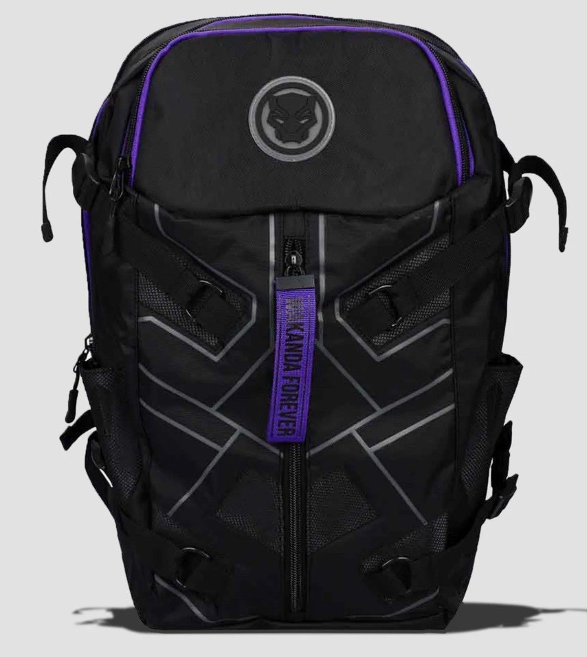 Marvel Studios Bioworld Black Panther Wakanda Forever Tech 18″ Backpack NEW RARE