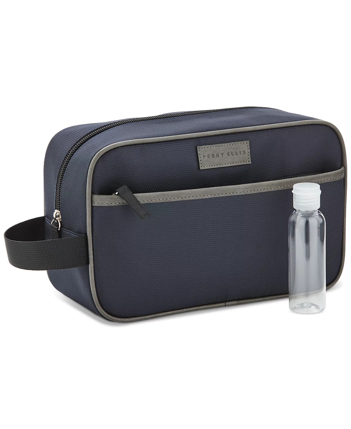 Perry Ellis Portfolio Mens Blue Travel Shave Kit Bag