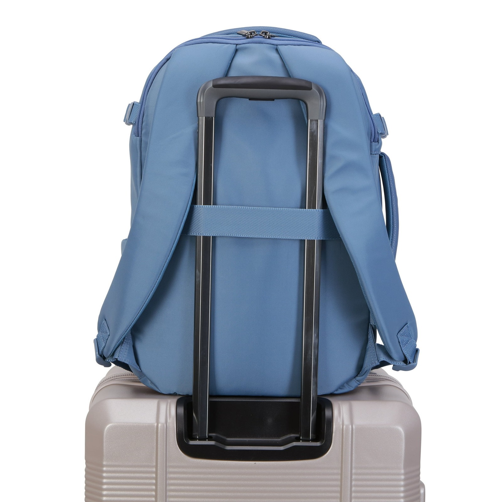 Blue Shadow 18″ Nylon Travel Backpack with 15″ Laptop Sleeve — EUC!