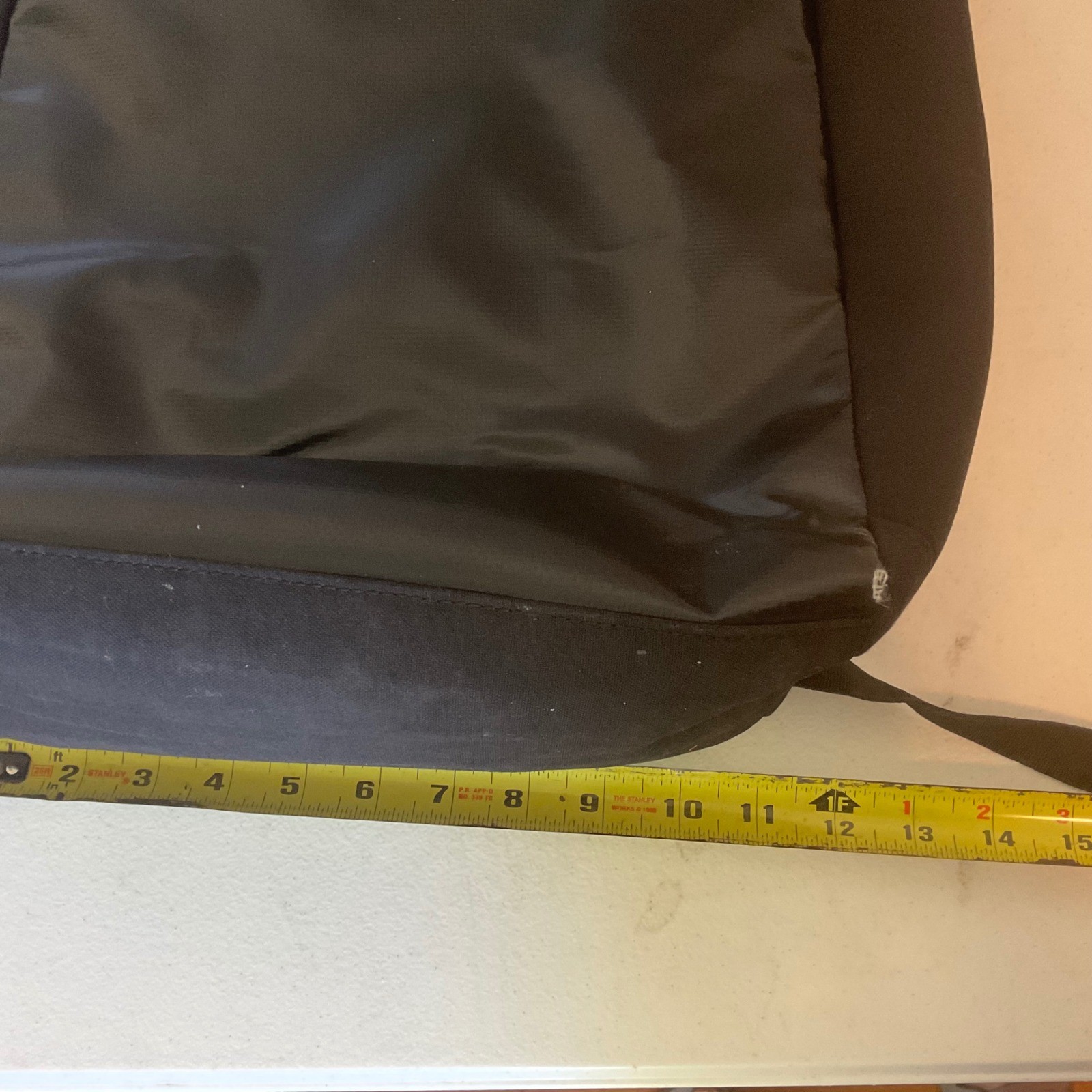Kapten & Son Lund Black Roll Top Padded Bookbag Red Lining RARE