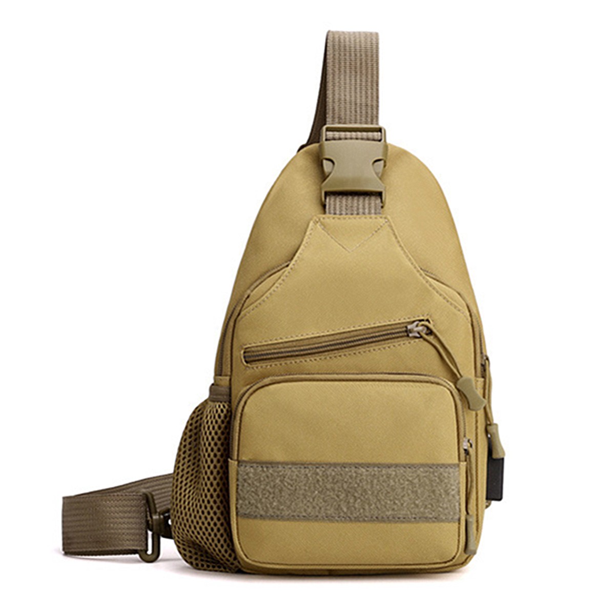 Multiple Layers Canvas Men’s Cross-body Sling Bag Leisure Chest Bag Shoulder Bag
