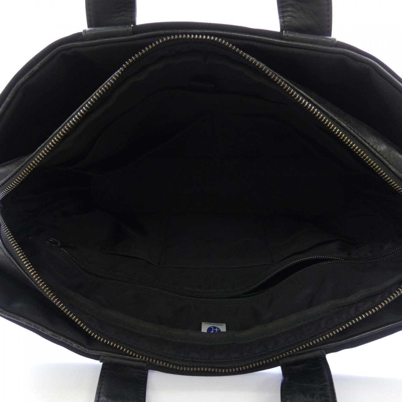 Authentic ポーター メンズレザーショルダーバッグ ブラック 41cm x 29cm x 9cm傷汚れあり