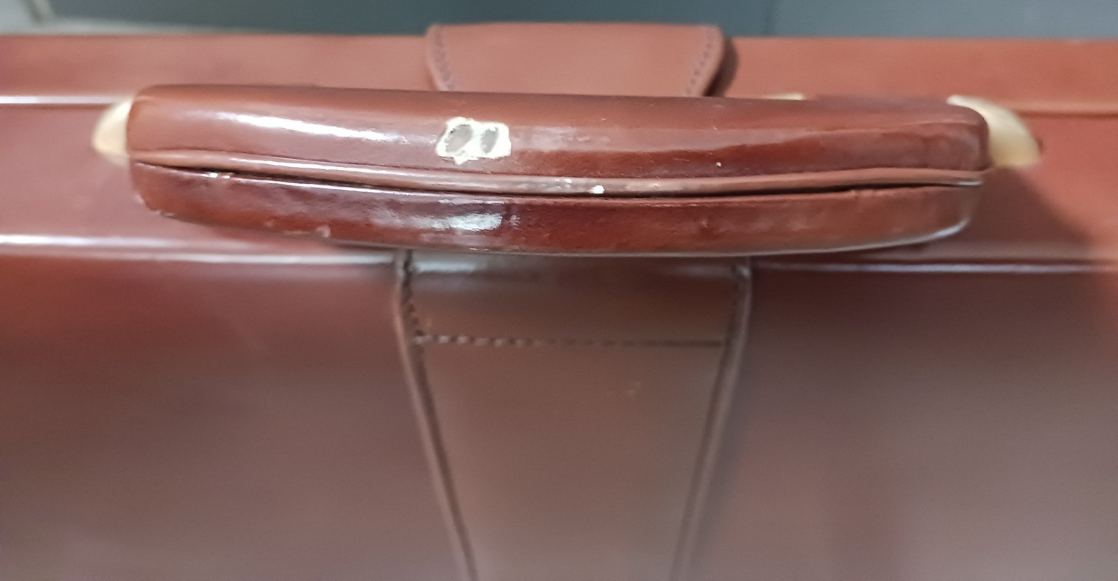 Rare Vtg By Rona Spain Leather Men’s Bag Cognac Slim Document Case CLEAN MCM HOT