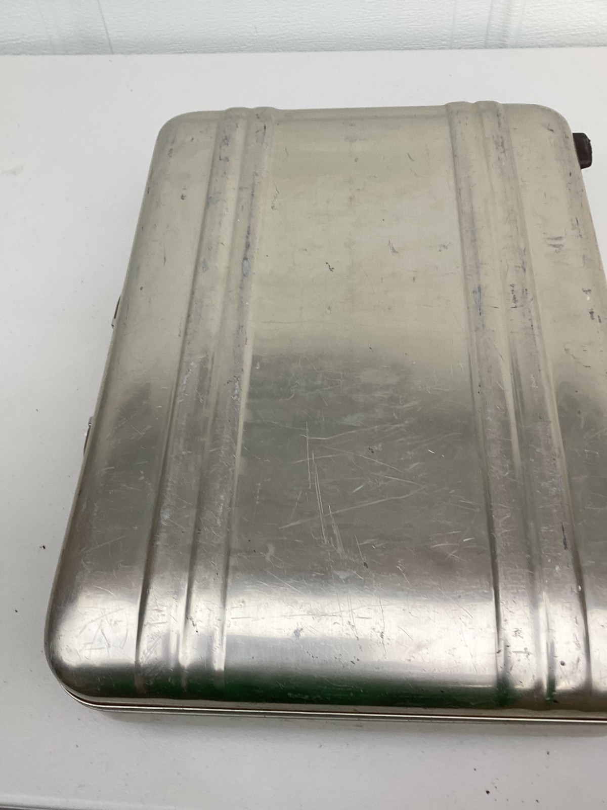 1980s Zero Halliburton Aircraft Grade Aluminum Combination Lock Briefcase