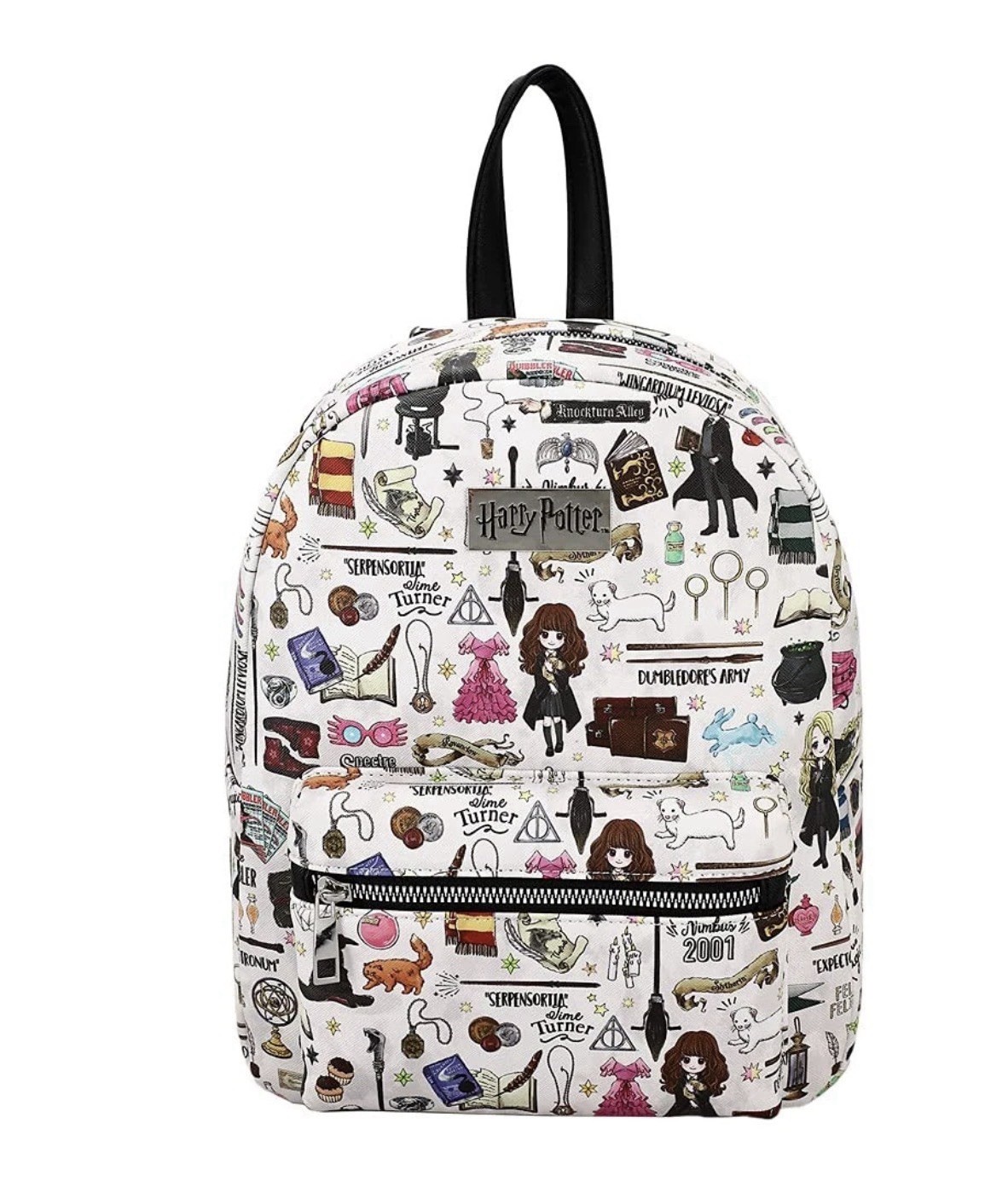 NWT Harry Potter Hogwarts Chibi Characters All Over Print White Mini Backpack