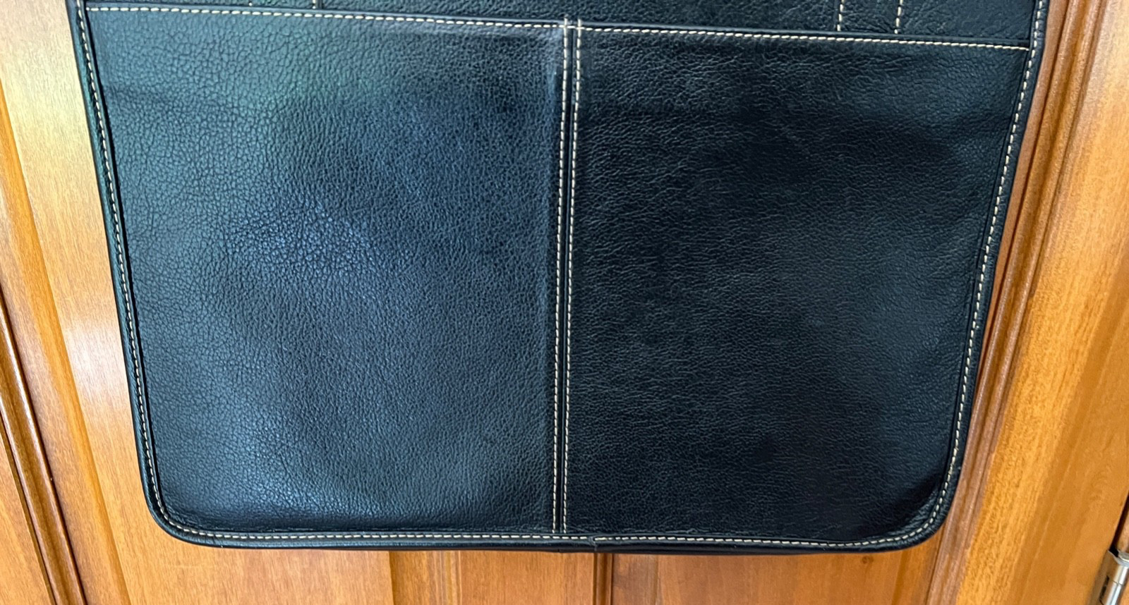 APC Black Leather Computer Bag Briefcase Minimalist Look VGUC