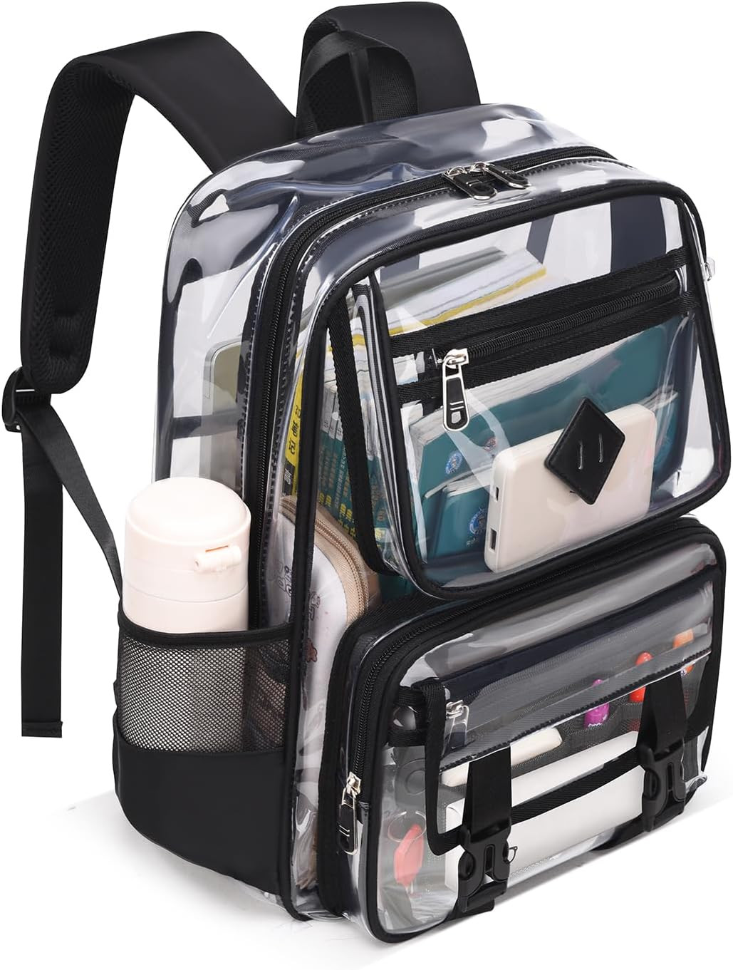 Clear Backpack for School, 16.5 Inch Large Heavy Duty Transparent Backpacks Stad