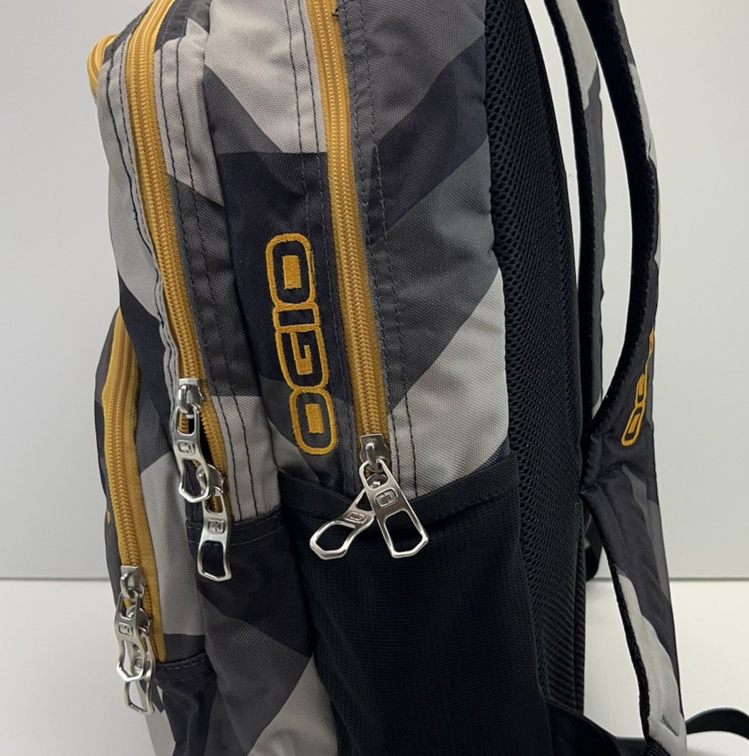 OGIO Tribune 17 Laptop Backpack Black Gray Yellow Geometric Travel School Work