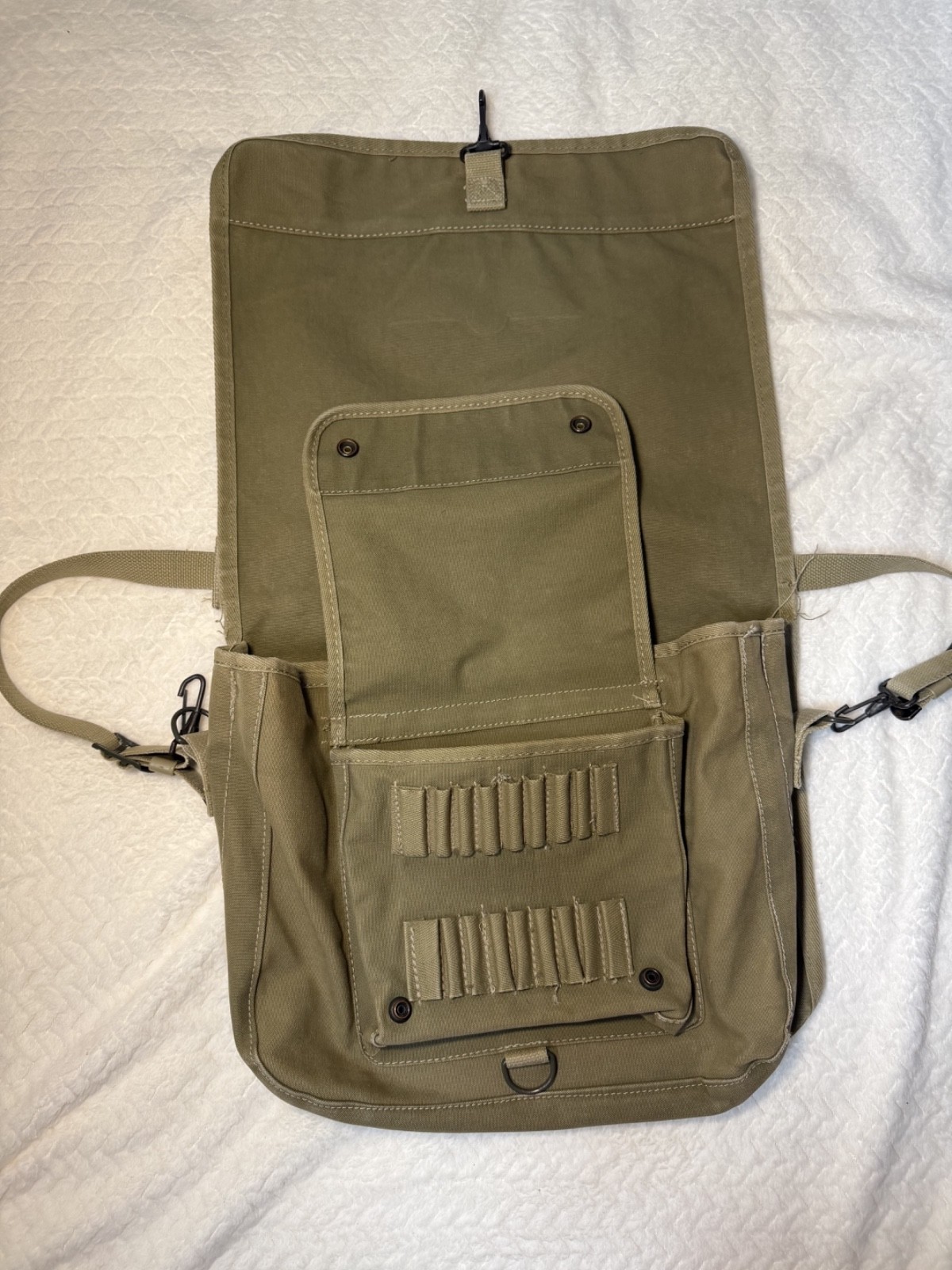 Banana Republic Vintage Khaki Messenger Bag 1980’s Safari Travel – 100% Cotton