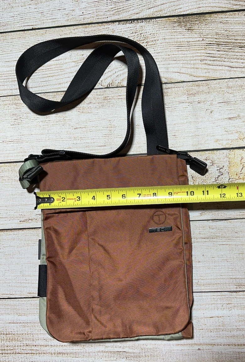 TUMI Nylon Small Flap Crossbody Shoulder Messenger Bag Carry On Orange