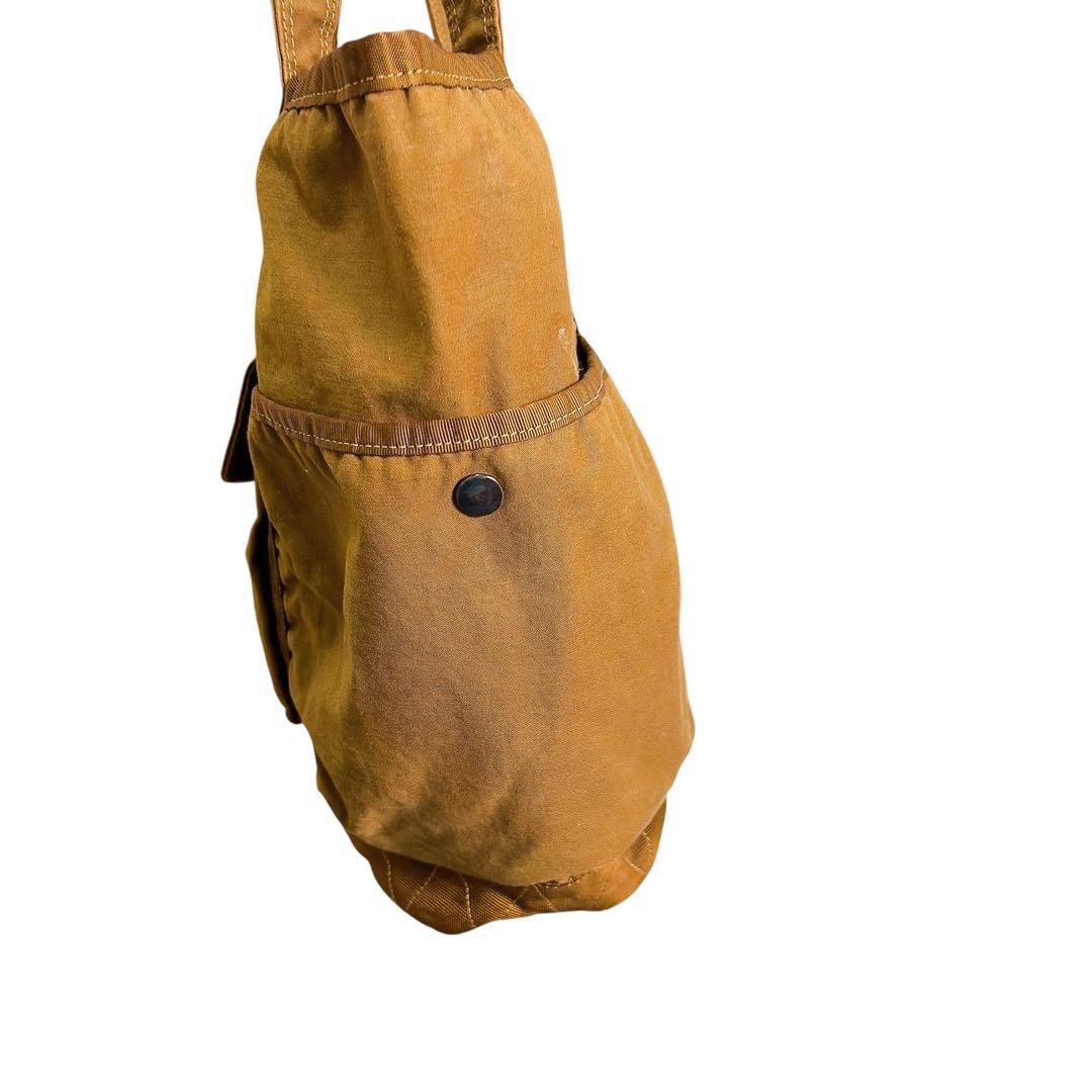 Authentic Yoshida Kaban PORTER CRAG Tote Bag Coyote Nylon Cotton, 35x41cm, Sligh