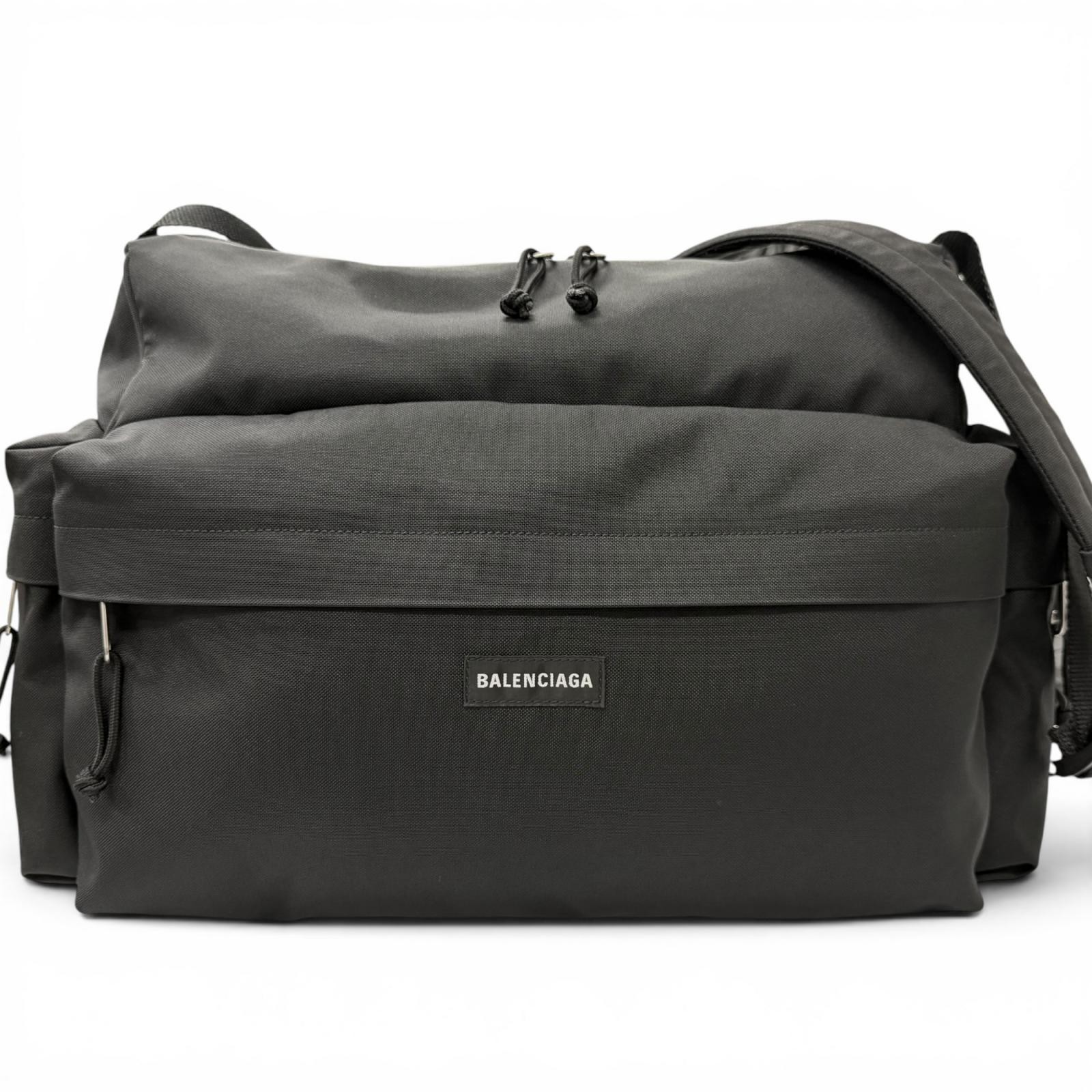 BALENCIAGA 810652 Explorer Multi Pocket Weekender Medium Recycled Polyamide