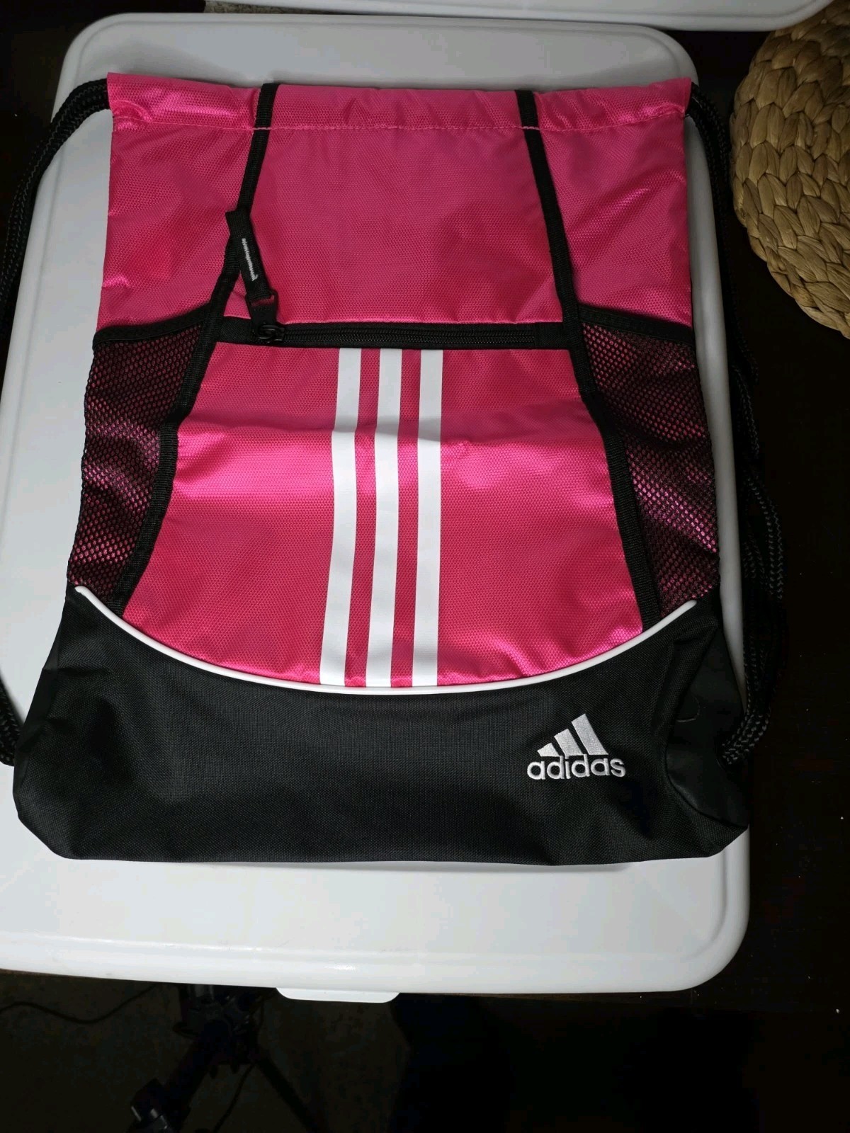 Adidas Alliance II Jersey Onix Team Shock Pink Drawstring Sackpack