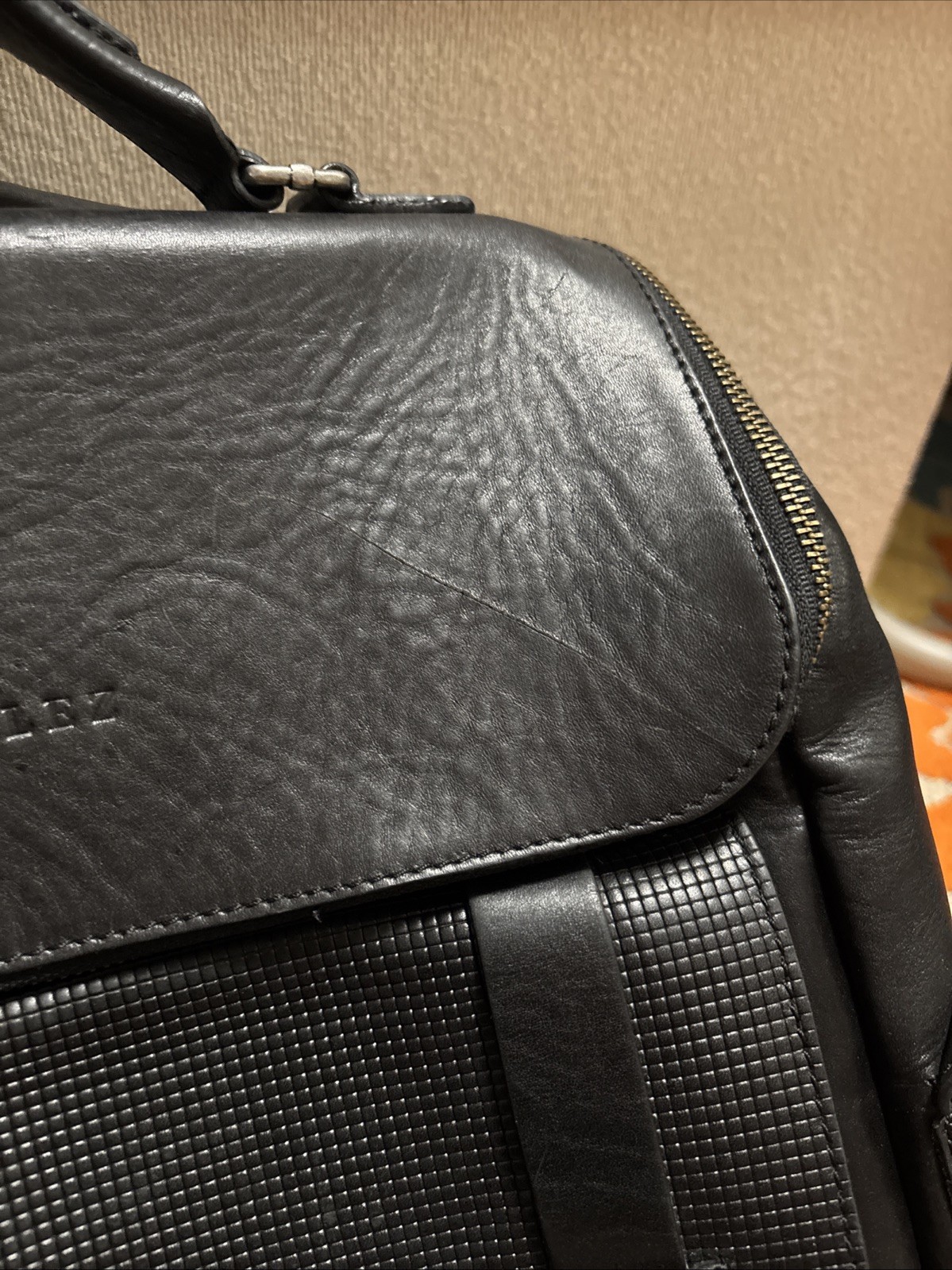 Velez Archaeology Backpack In Vintage Black Leather Excellent Condition