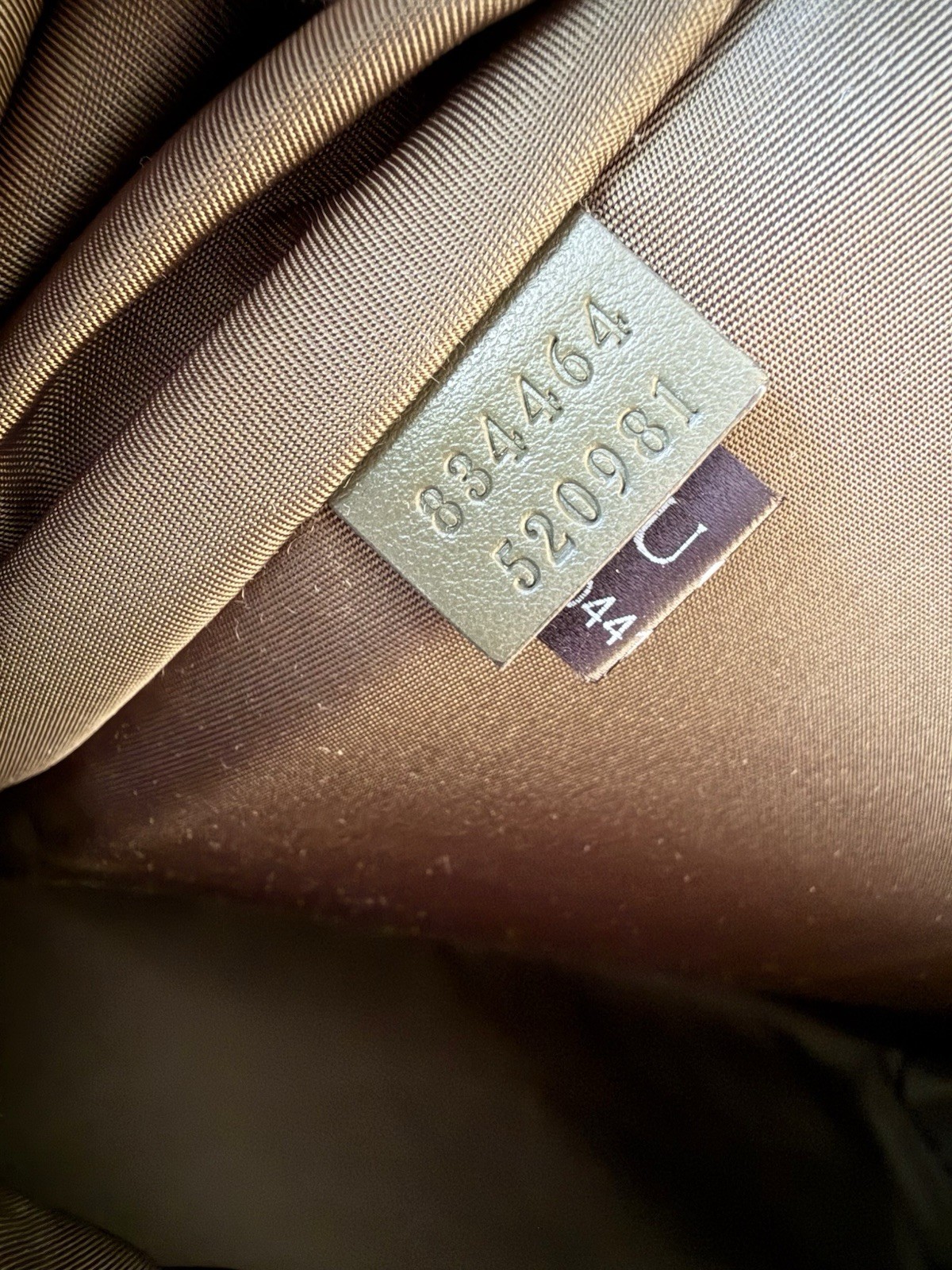 New Gucci GG Monogram Canvas men medium backpack, olive green