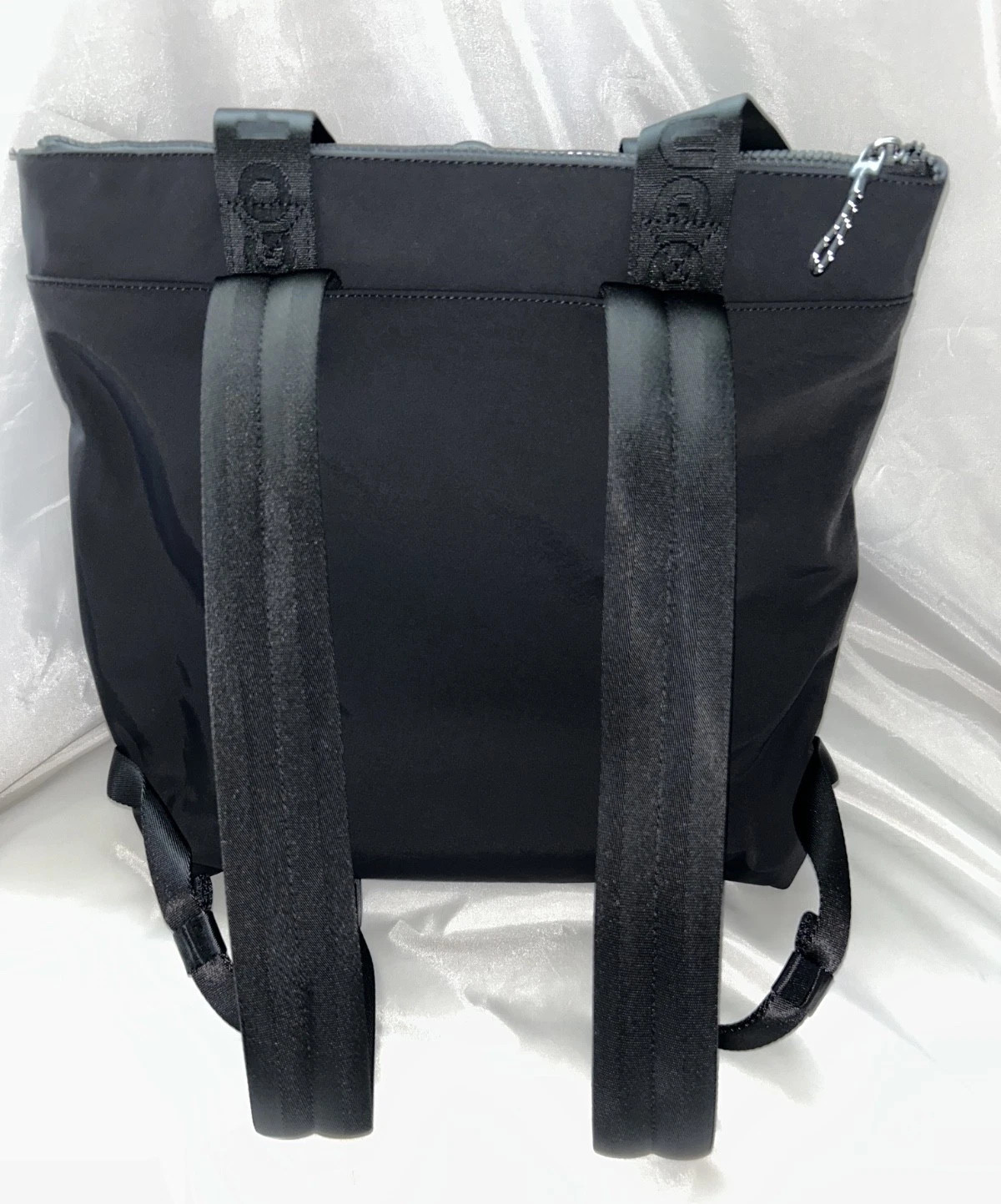 HUGO BOSS LOGO TARIC CONVERTIBLE BACKPACK TOTE – BLACK