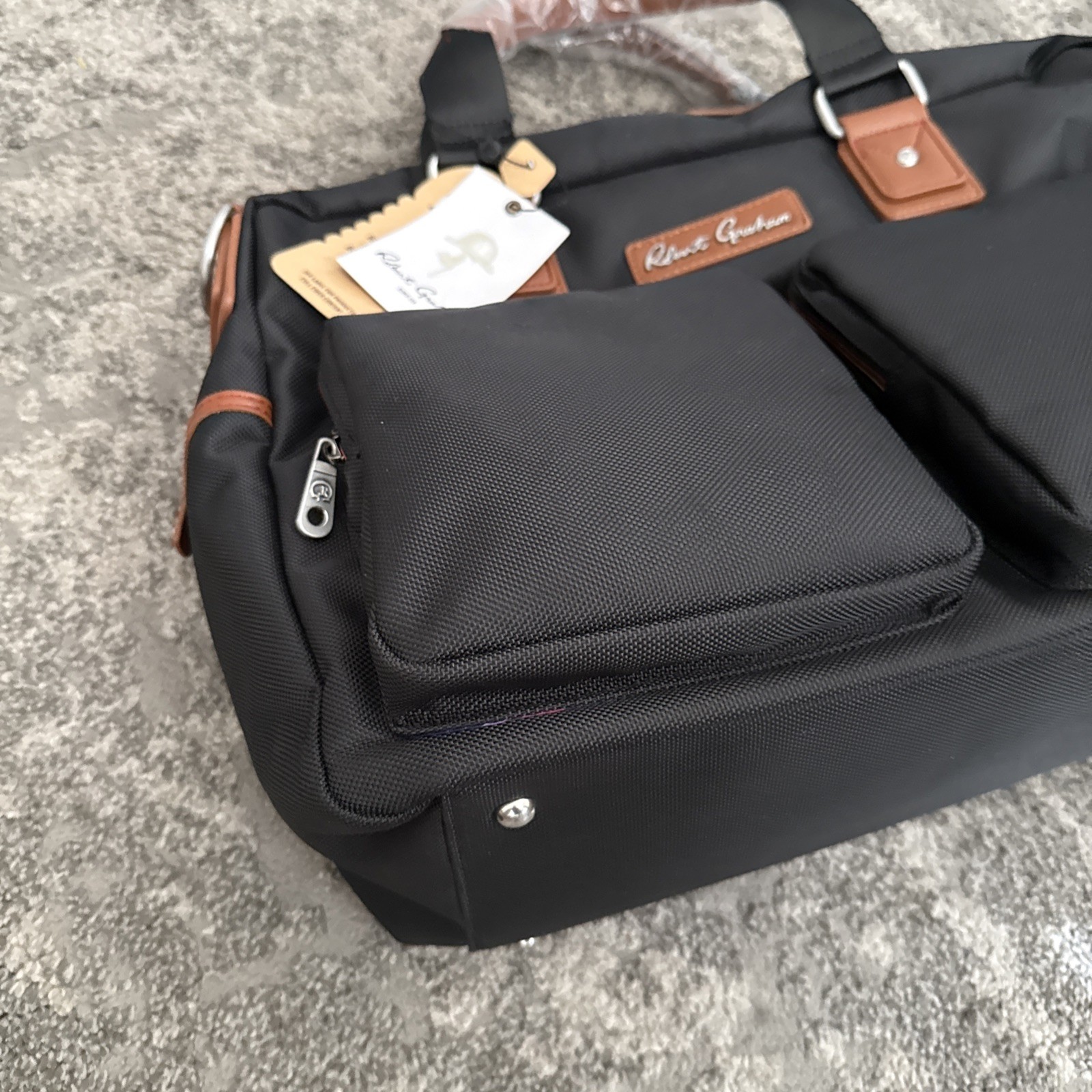 Robert Graham JetSetter Messenger Bag Black NWT 15″ Length x 11″ high x 6″ wide