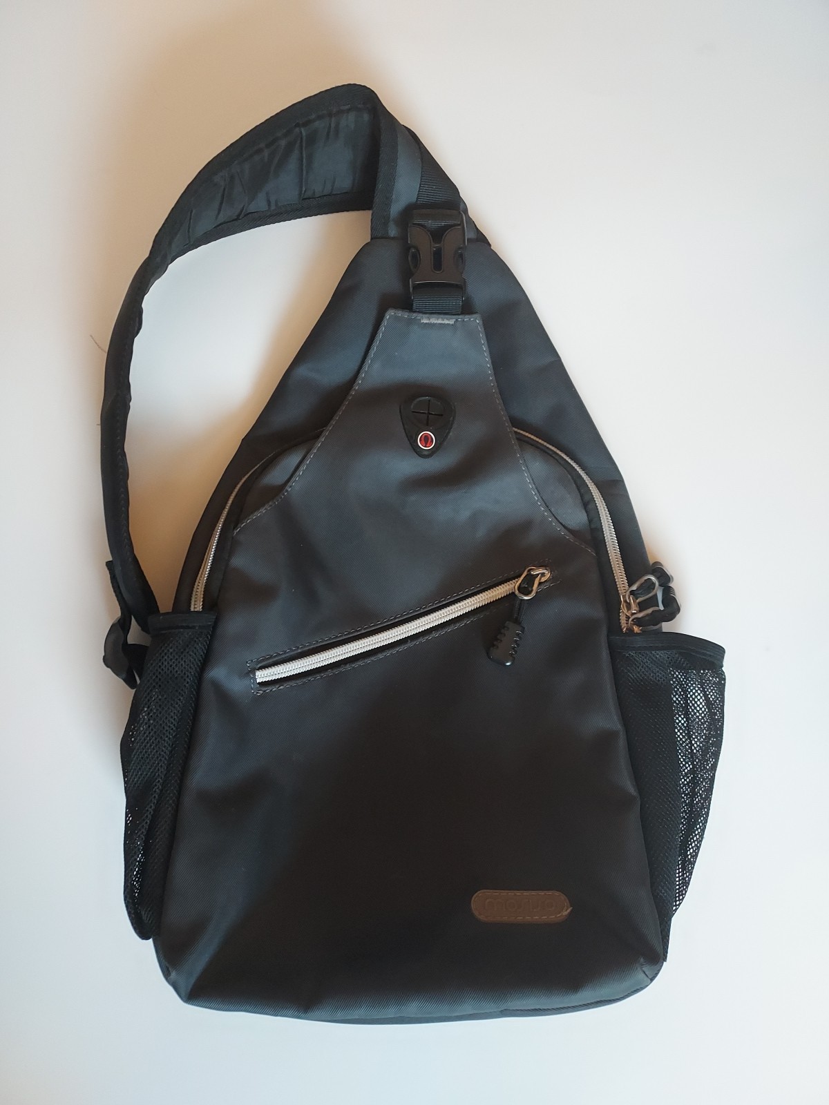 Mosiso Charcol Gray Sling Crossbody Multi Pocket Backpack Hiking Daypack Unisex