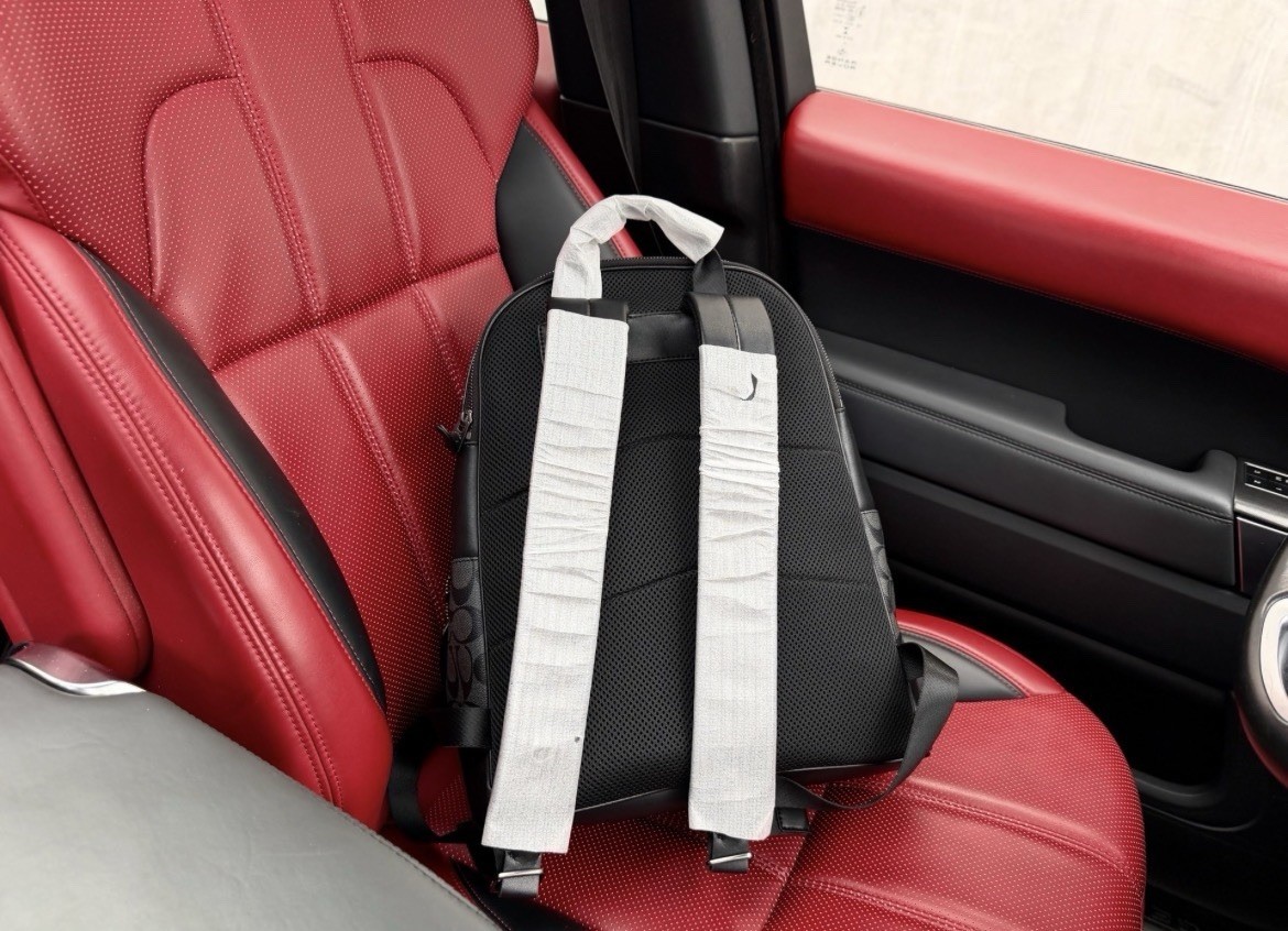 West Backpack In Signature Canvas With Varsity Stripe Coach mens backpack