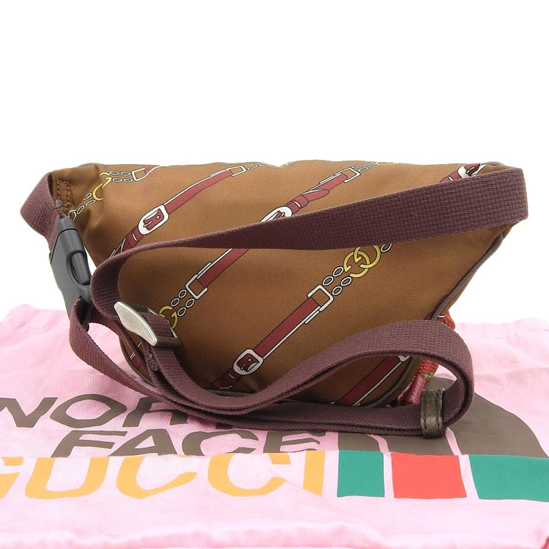Gucci North Face Collaboration Belt Bag Nylon Leather Brown