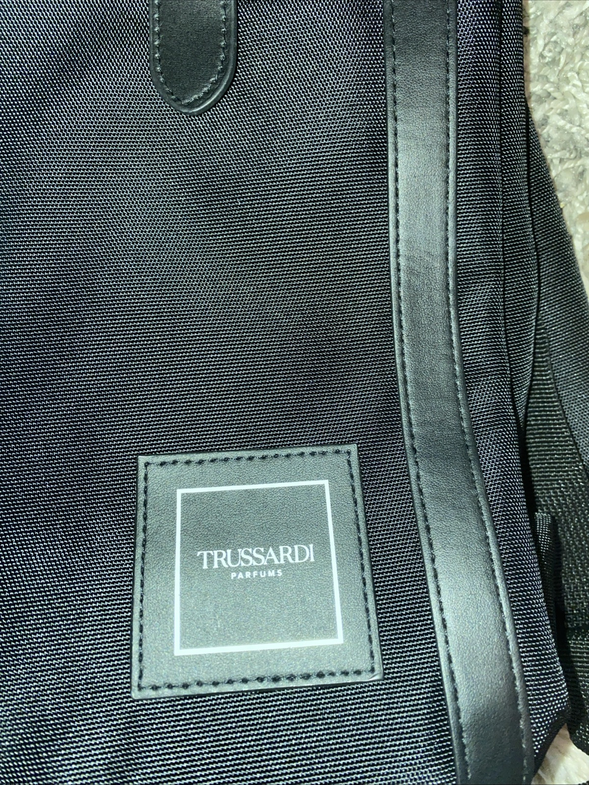 Sealed Trussardi Designer Uomo Groovy Man Black Backpack In Excellent Condition