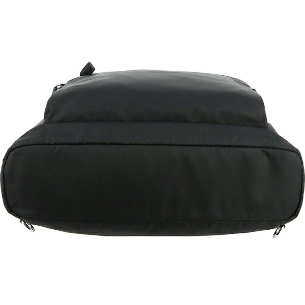 Auth PRADA Backpack Re-Nylon Saffiano leather 2VG098 Black SHW Shoulder Tote Men