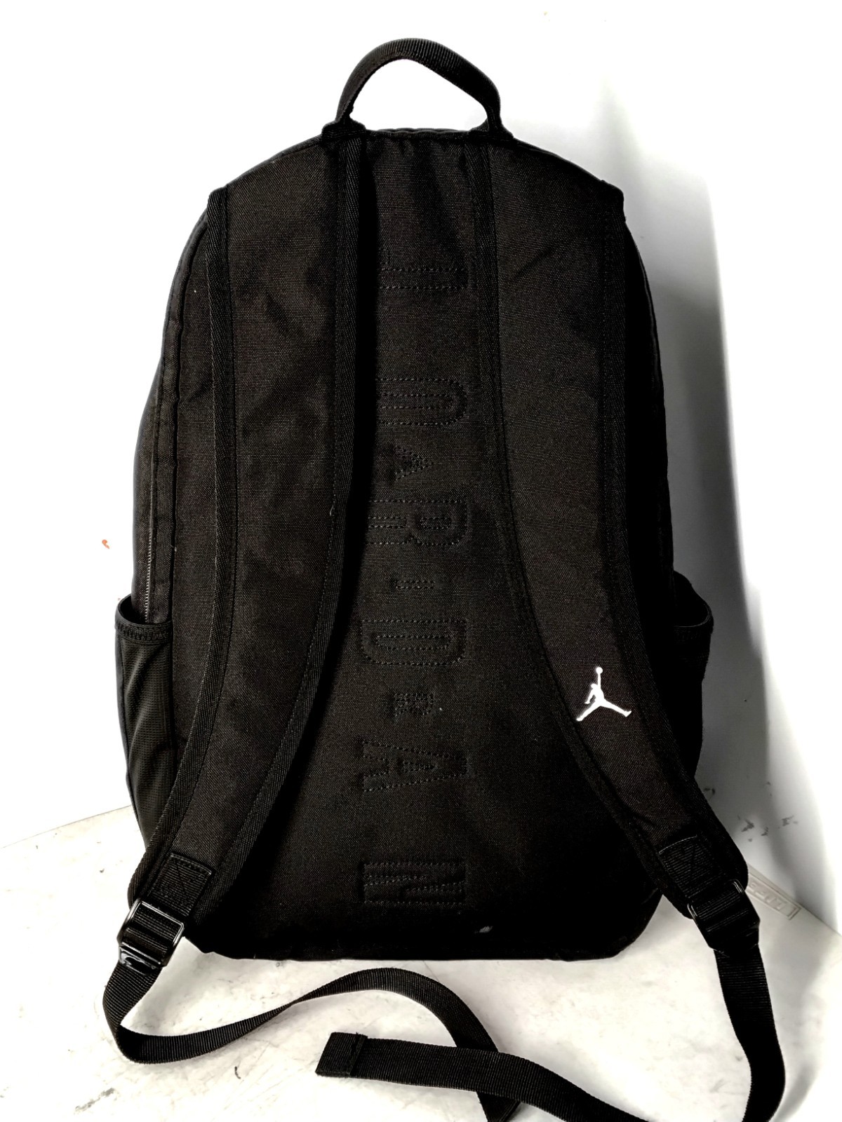 Jordan Black Backpack with Red Jumpman Logo – Used –