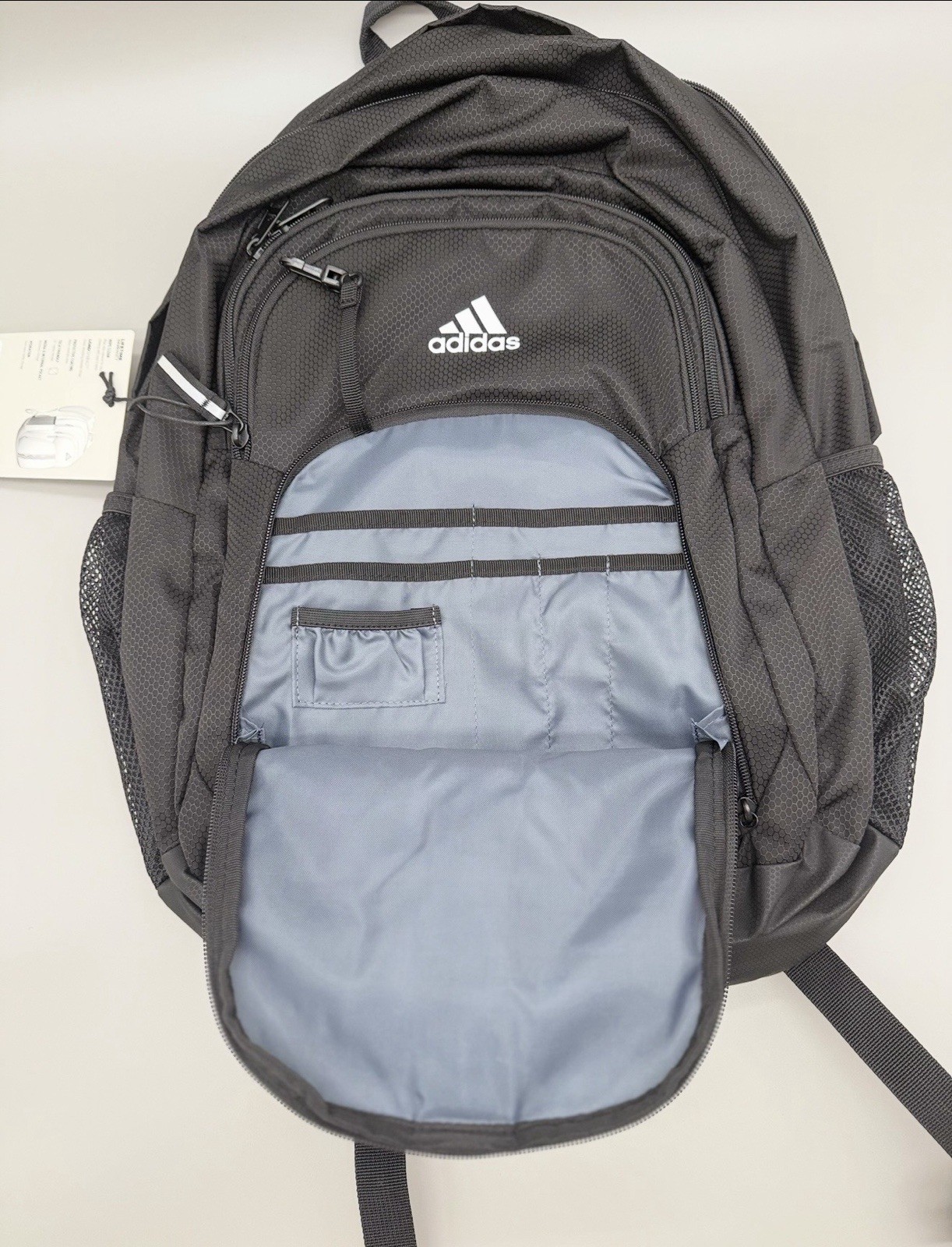 adidas Prime 6 Backpack Black 16” Laptop School Travel Bookbag NWT