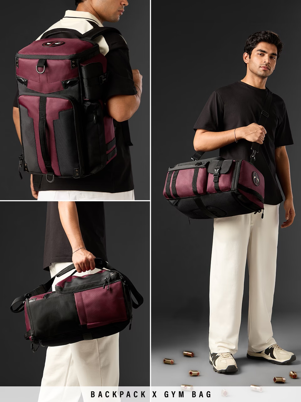 Marvel Deadpool 3-In-1 Backpack Utility Gear / Laptop Bag / Gym Bag – Official ®