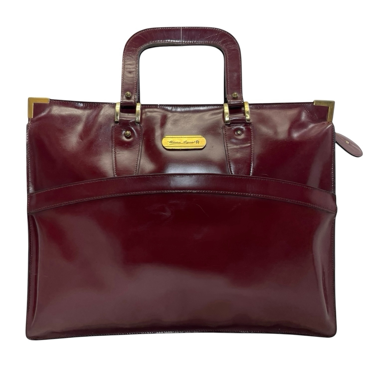 Vintage 70s ETIENNE AIGNER XL Handmade Soft Briefcase Business Attaché Bag RARE