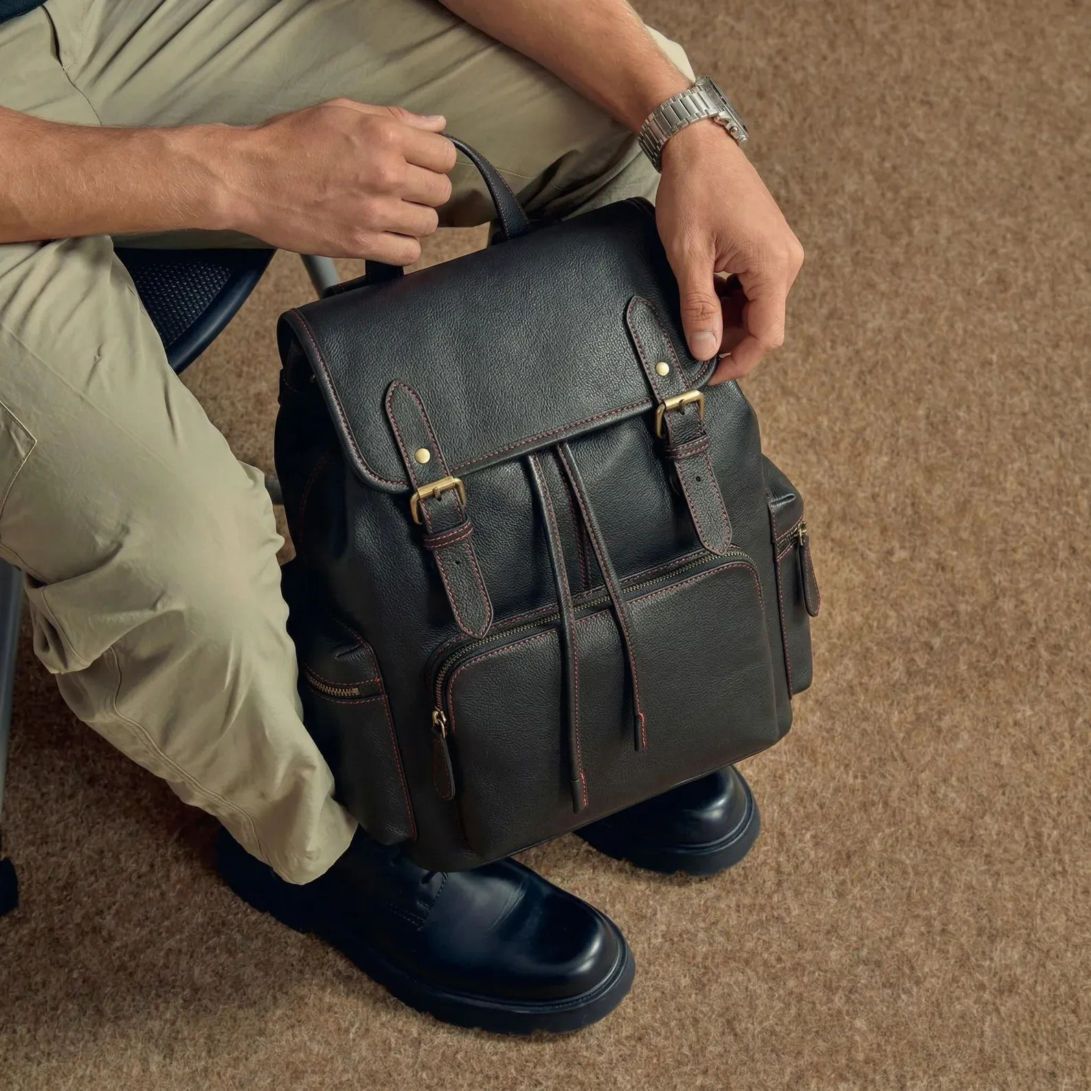 Handmade Leather Backpack – Vintage Full Grain Leather Laptop Backpack 15 Inch,