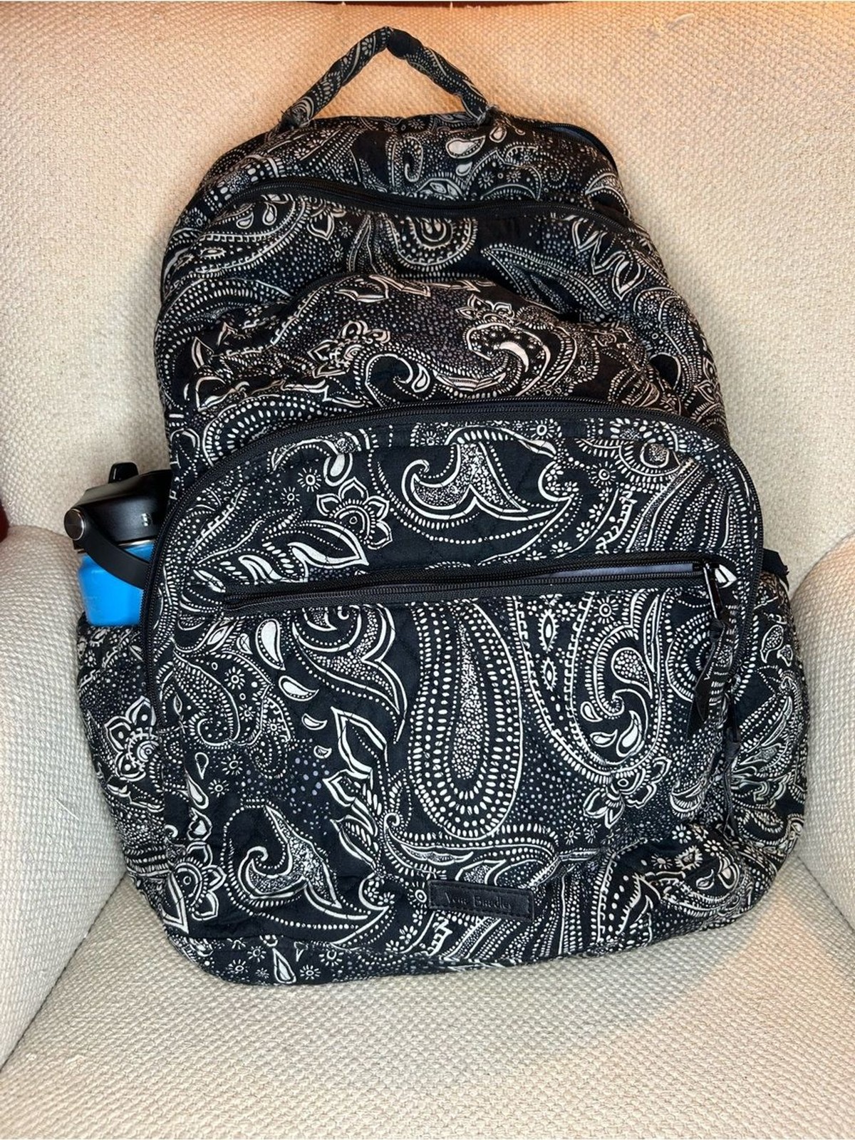 Vera Bradley Black bandana medallion Paisley Backpack –