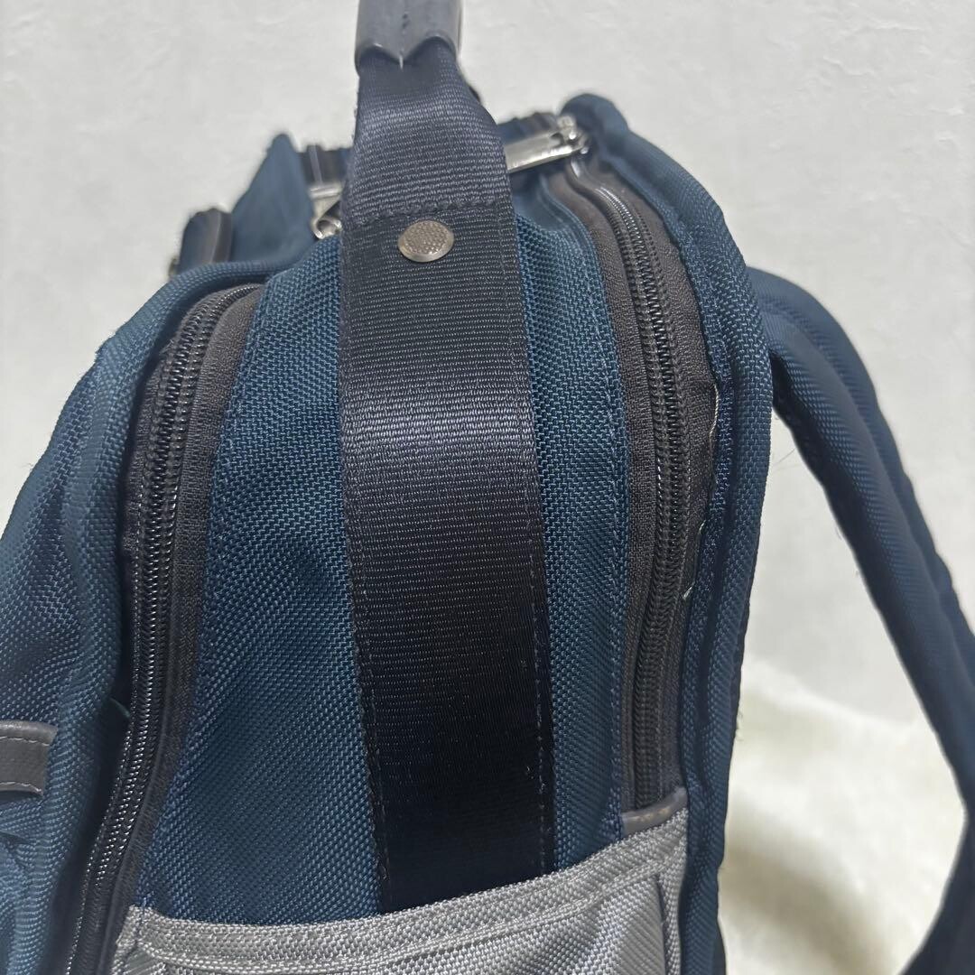TUMI Alpha 3 Ballistic Nylon Backpack Briefpack Navy PC Compartment Authentic