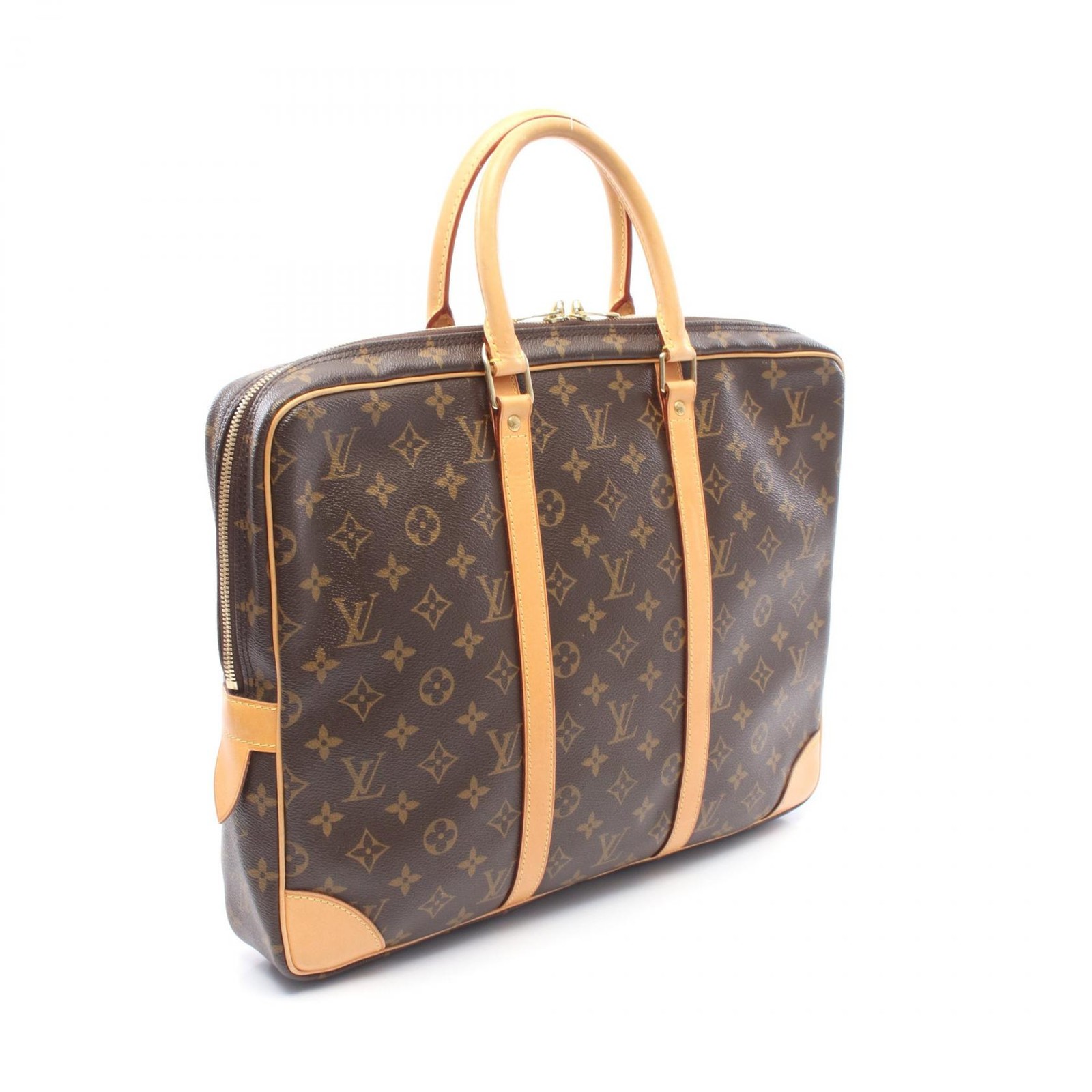 LOUIS VUITTON Porte Document Voyage Briefcase M53361 Monogram leather Brown Used