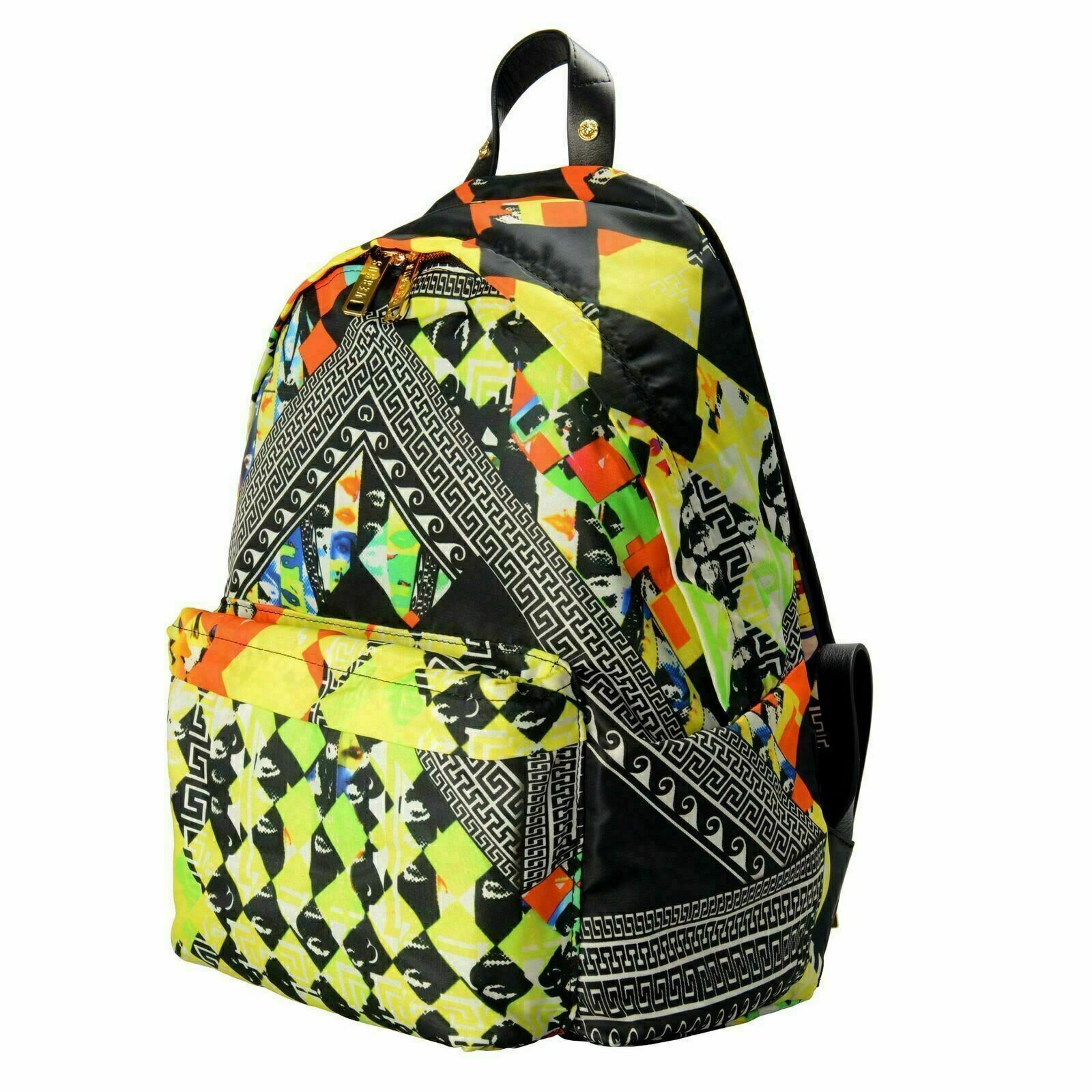 Versace Versus Trimmed Multi-Color Patterned Unisex Backpack