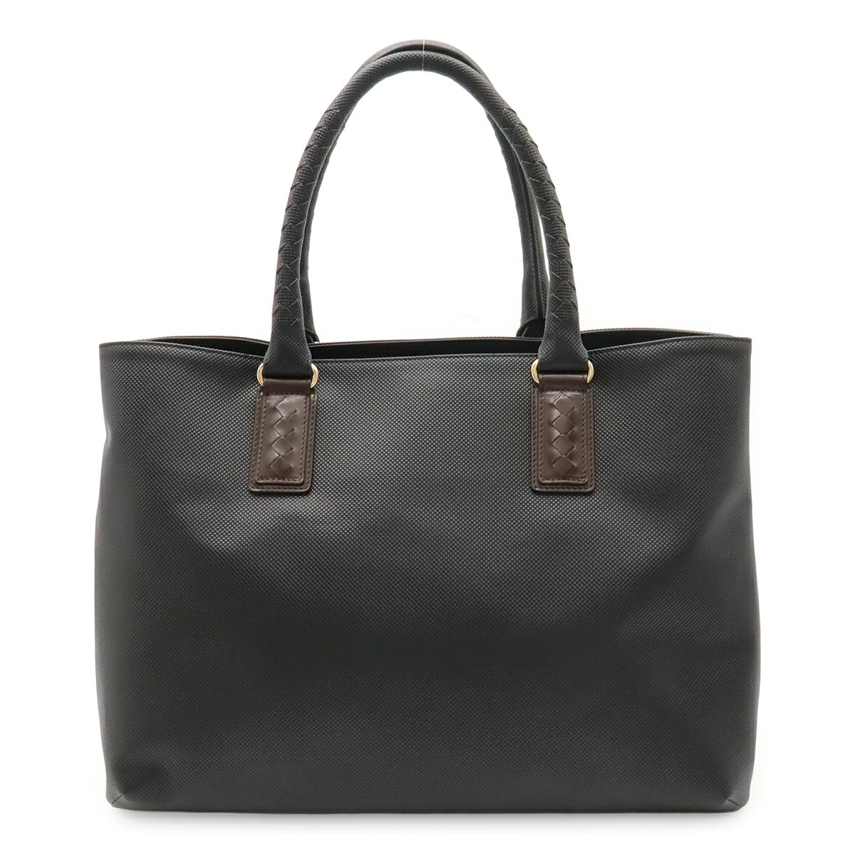 Bottega Veneta Marco Polo tote bag PVC leather black dark brown