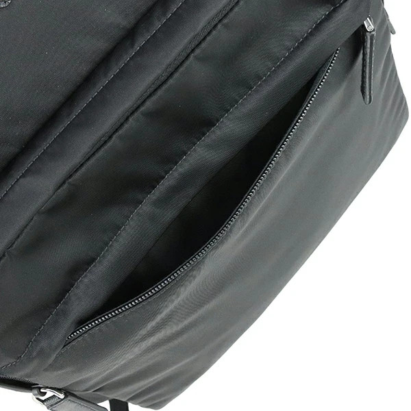 Auth PRADA Backpack Re-Nylon Saffiano leather 2VG098 Black SHW Shoulder Tote Men