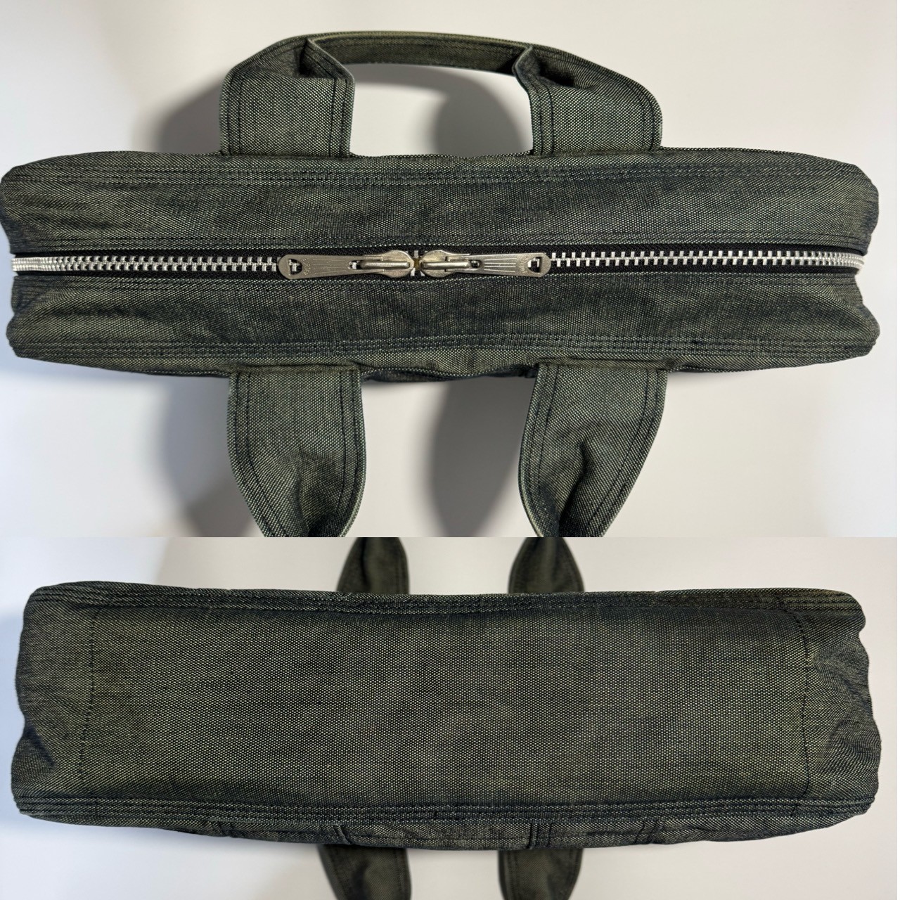 PORTER Deeper Boston Bag Gray Denim Quilted Yoshida Japan