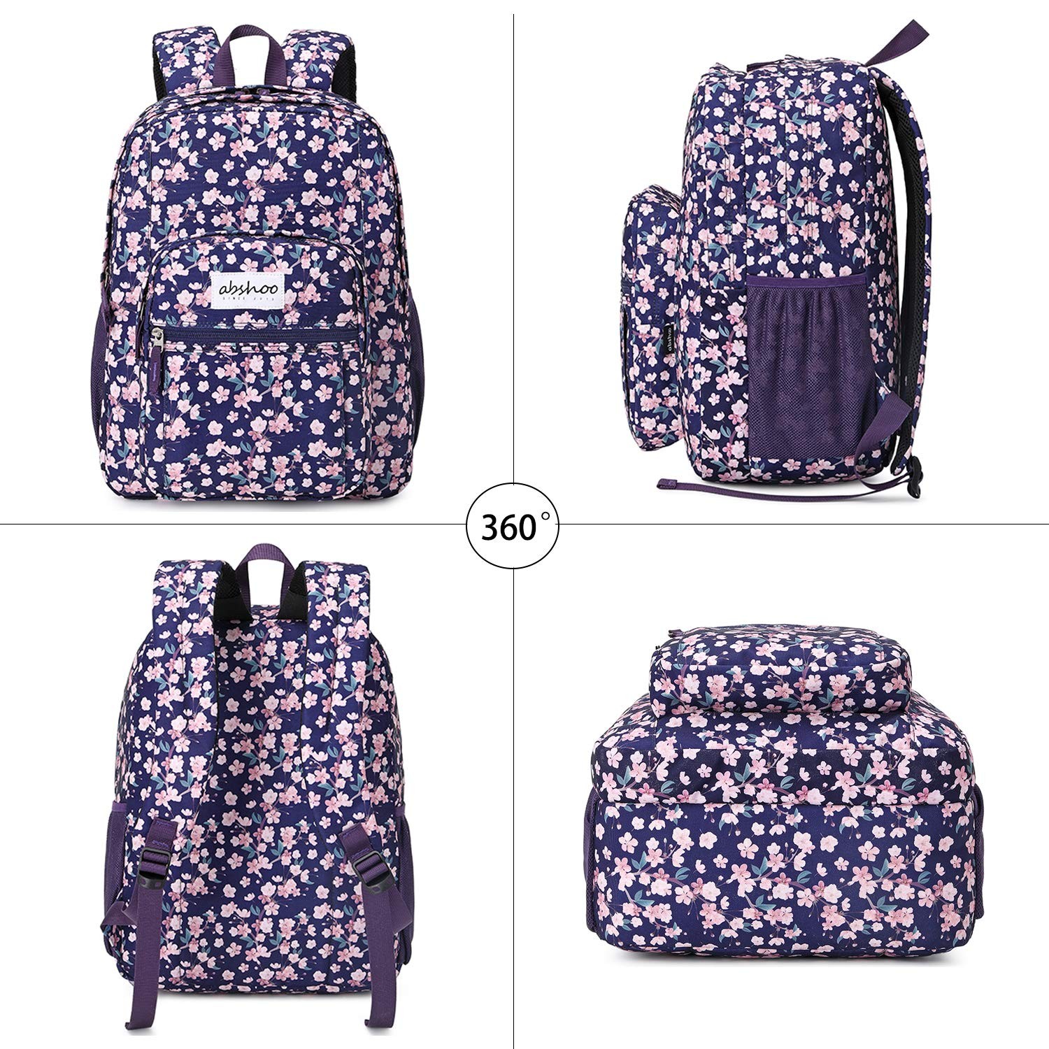 Classic Basic Water Resistant School Backpack Travel Bookbag for Students