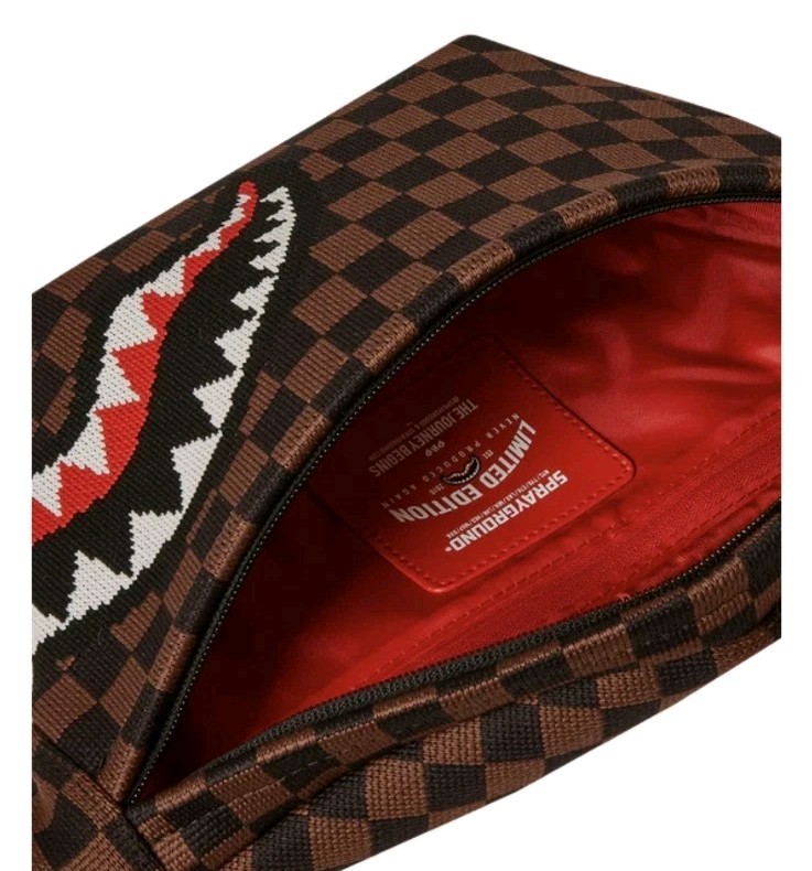 Authentic Sprayground Crossbody Bag Retro Streetwear Knit Monogram 🤎
