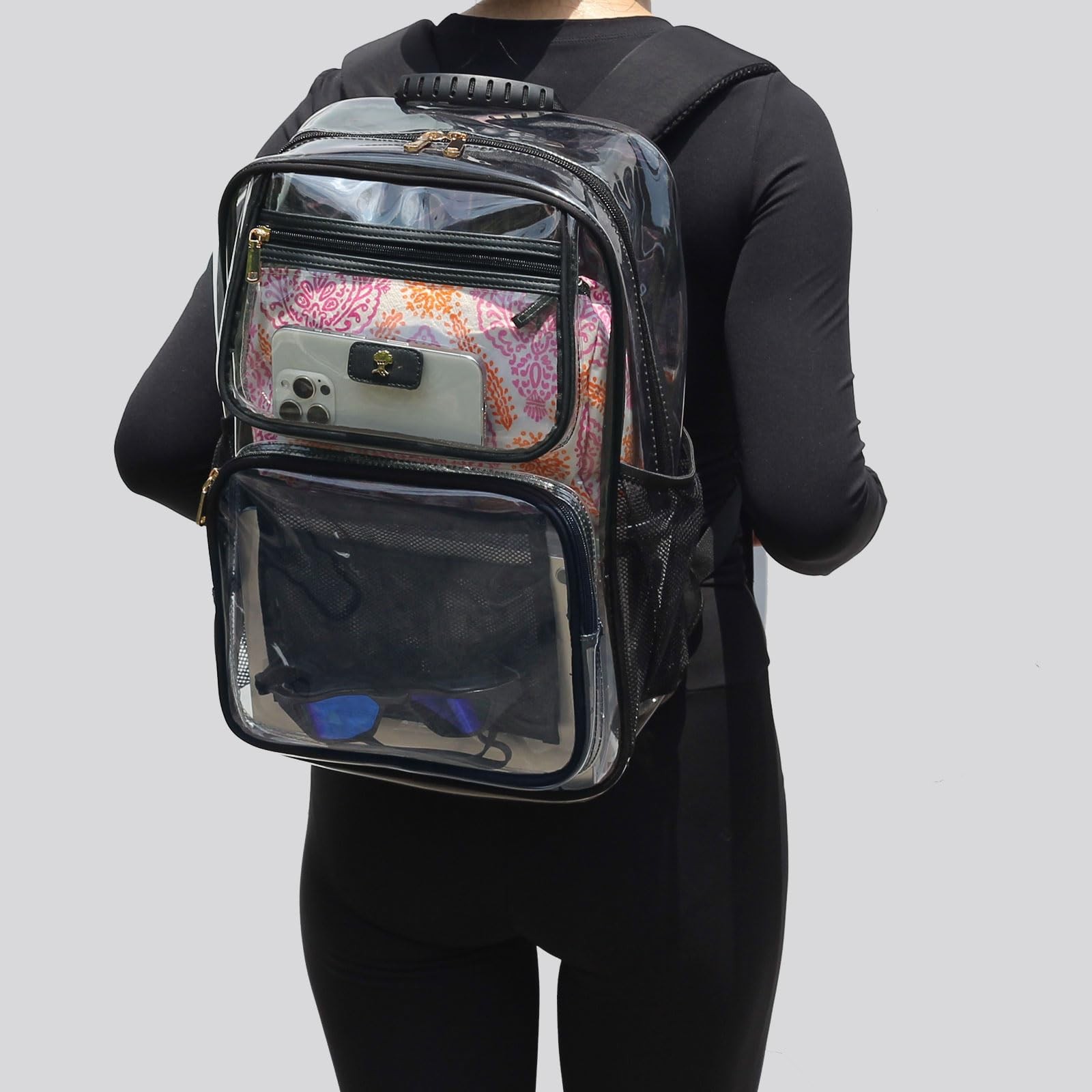 Clear Backpack Transparent Stadium Approved See Through Backpack for Middle C…