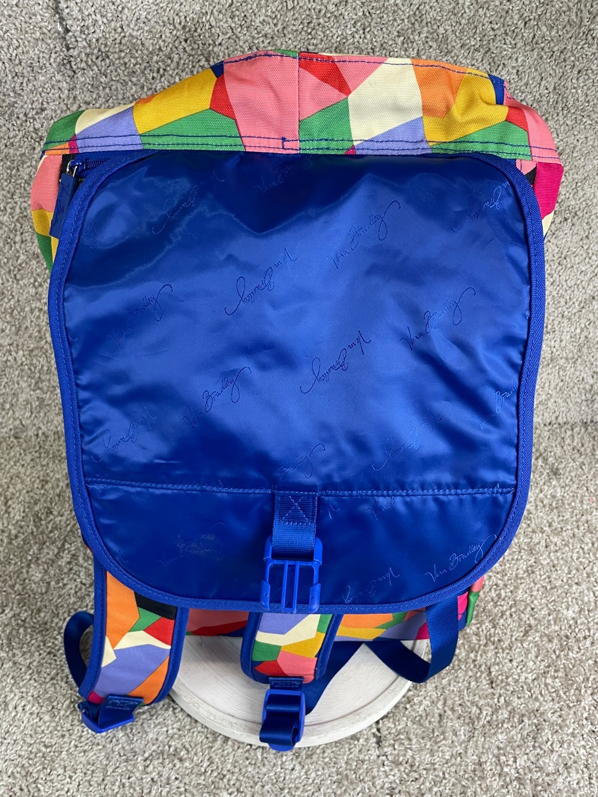 Vera Bradley Backpack Men Lighten Up Drawstring Geometric Multicolor