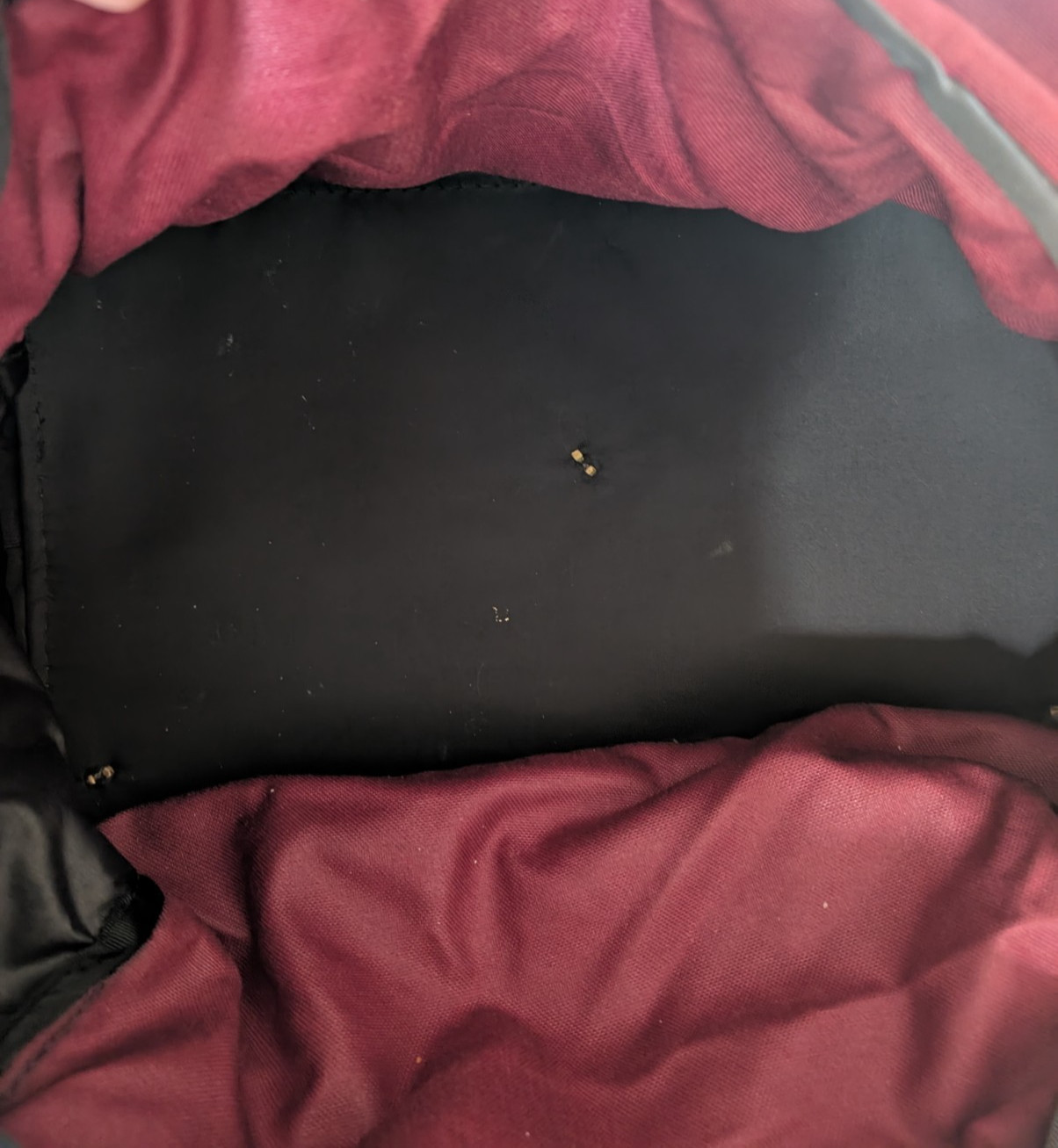 Vintage LLBean Canvas/Leather Red Canvas Shoulder Handle Travel Duffle Bag 24″