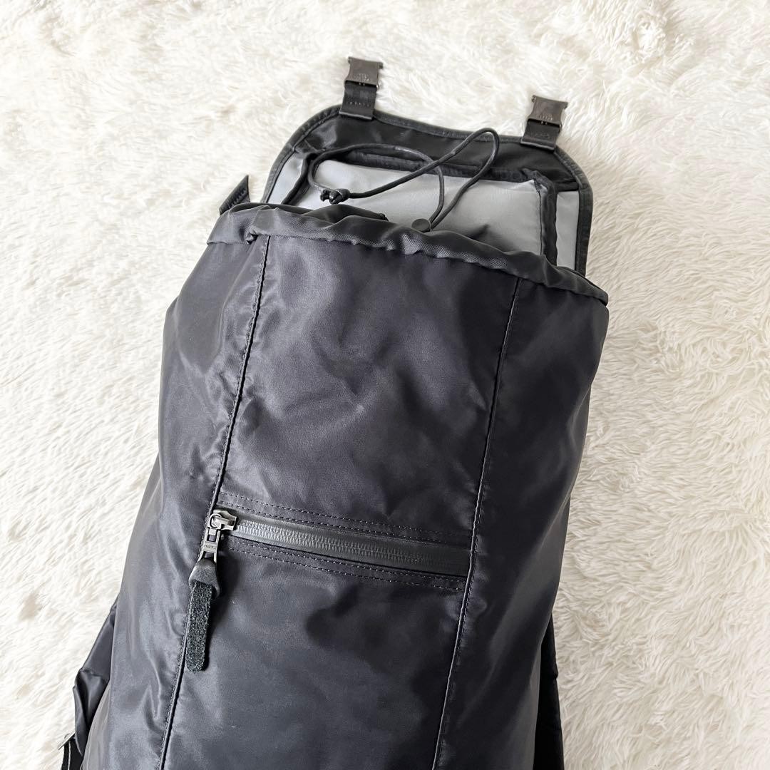 Master-piece Backpack Unisex Black Nylon Leather 15cm 30cm 50cm Excellent