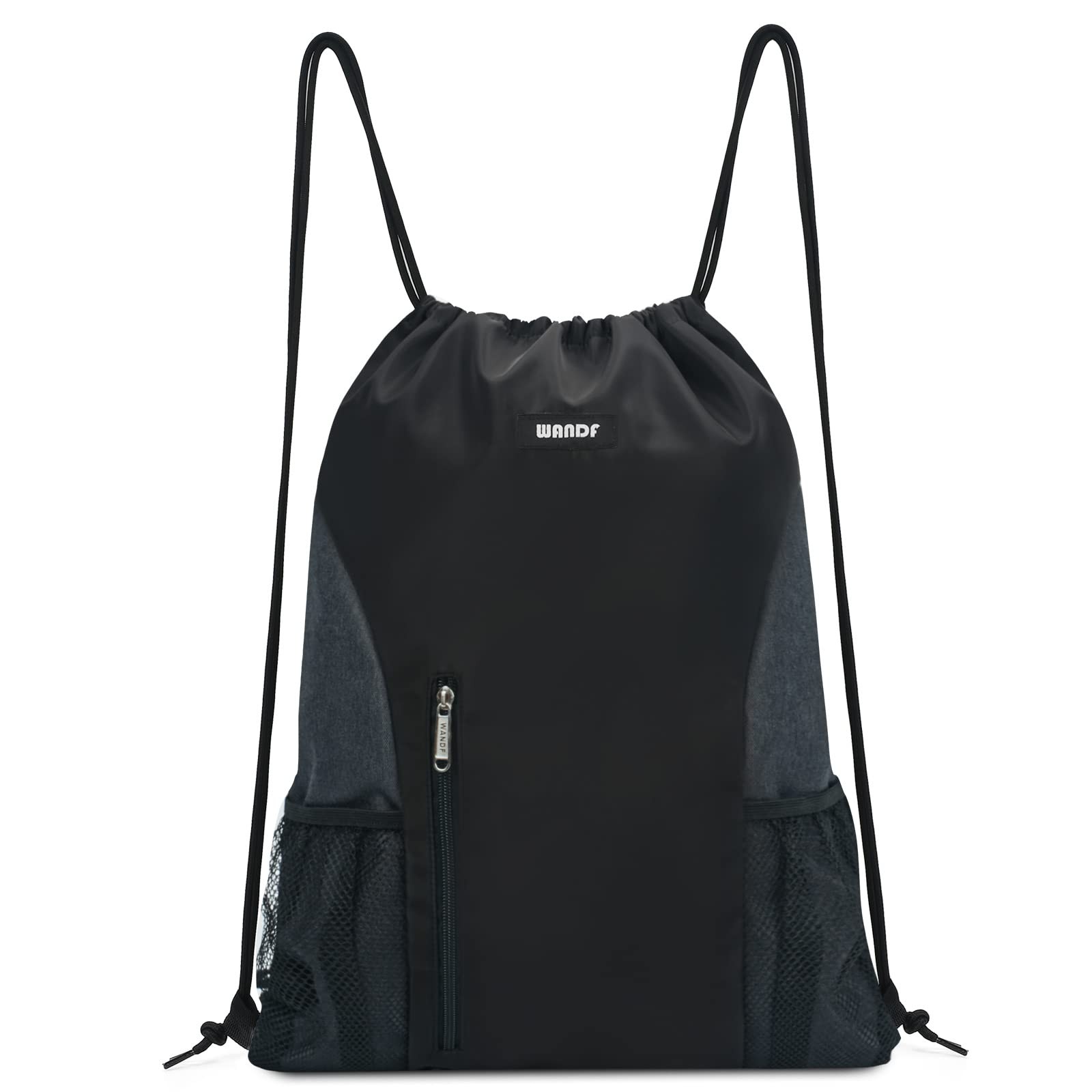Drawstring Backpack Sports Gym Sackpack with Mesh Pockets Water Resistant Bag