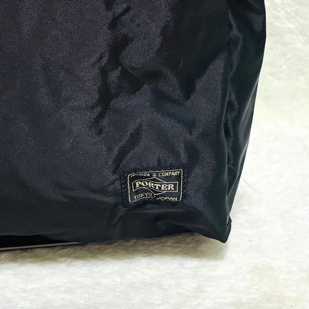 Authentic PORTER Yoshida Kaban Reversible Tote Bag Black Nylon 33cm x 34cm x 10c